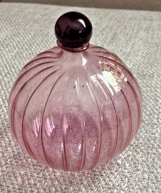 Tommasi Murano Pink Glass Perfume Bottle With Stopper, 3\