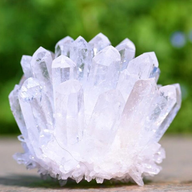 400G NEW FIND Natural Clear Quartz Cluster White Crystal Geode Energy Balance