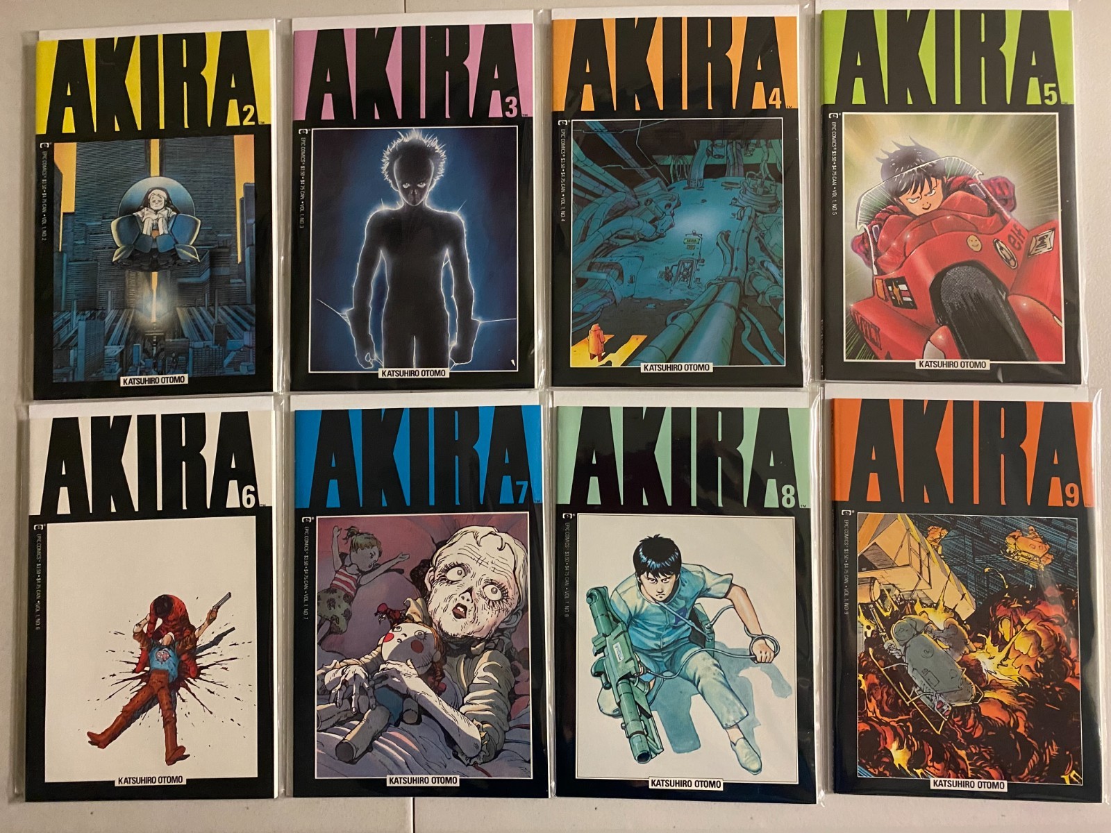 Akira lot #2-22 missing #16 Marvel (8.0 VF) 20 diff (1988 to 1990)