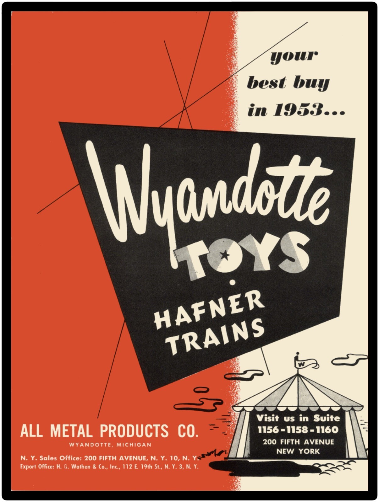 Wyandotte Toys of Wyandotte, Michigan NEW Sign 24