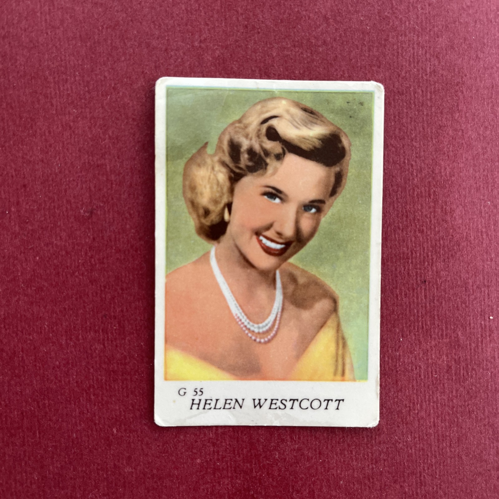 Helen Westcott 1956 Dutch Gum G Set #55 Non-Sport Trading Card