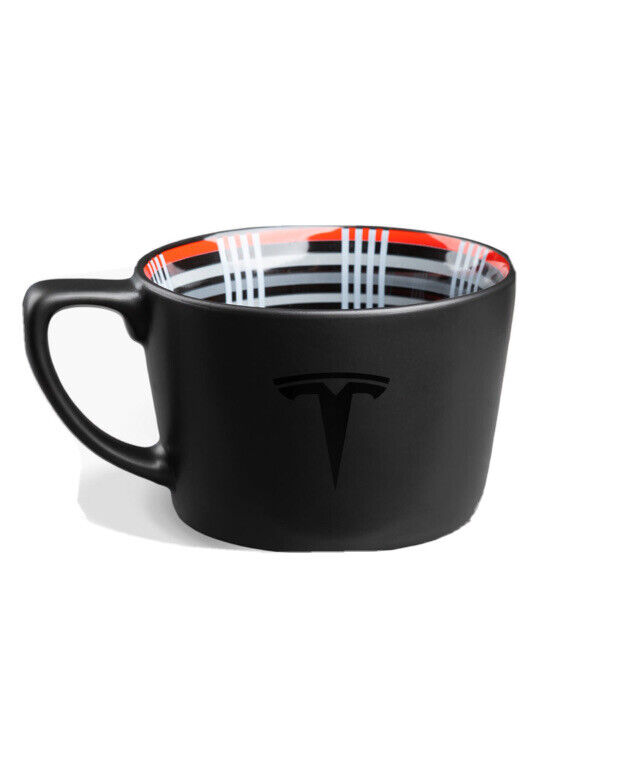 TESLA PLAID Coffee Mug - Authentic NEW in BOX - 10oz Black *IN HAND FAST SHIP*