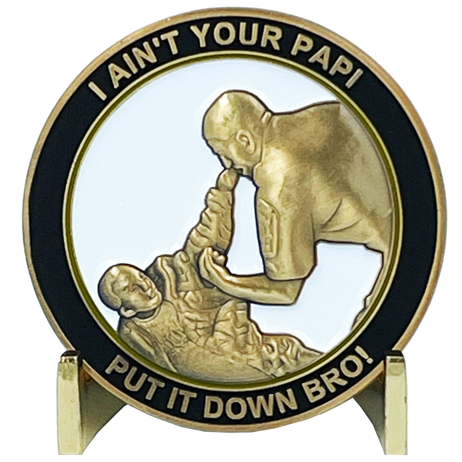 BL9-008 I AIN\'T YOUR PAPI Passaic County Sheriff Challenge Coin 911 COPS inspire