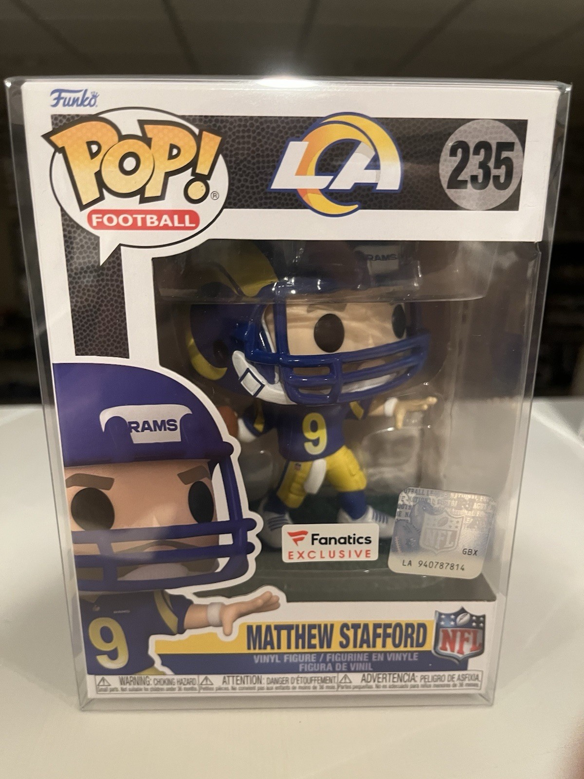 Funko Pop Football NFL Matthew Stafford Vinyl Figure #235 Fanatics Exclusive