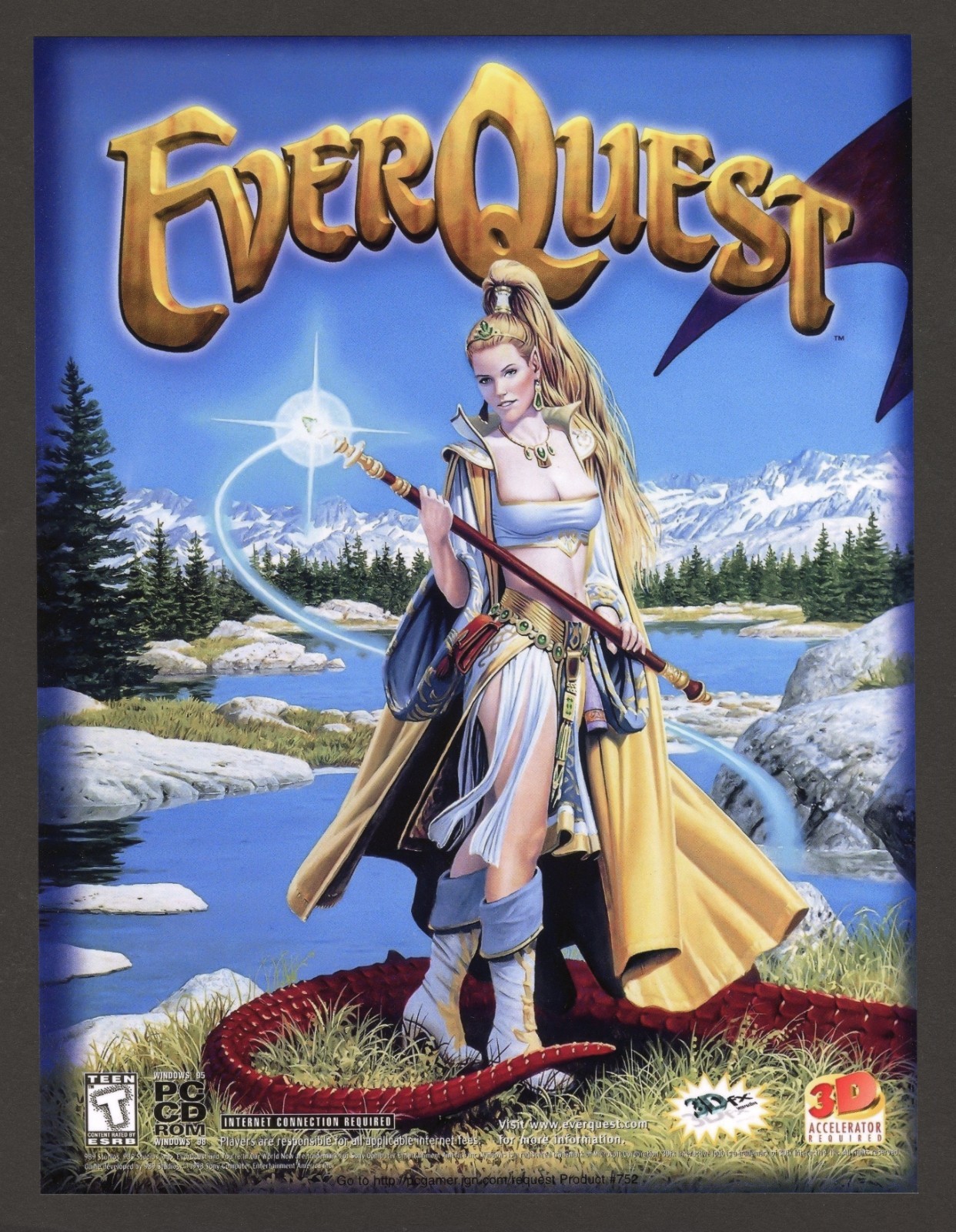 Everquest (The Original) PC 1998 Big Box Promo Game Ad Wall Art Print Poster