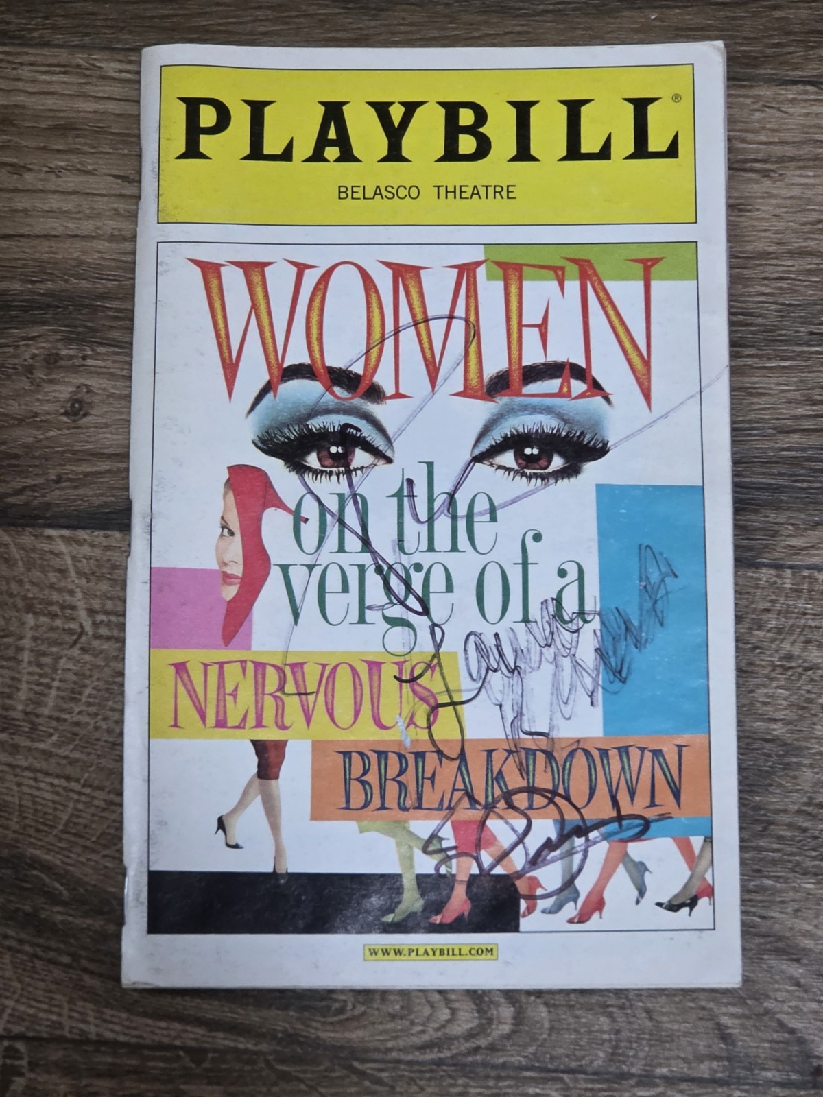Women on the Verge Signed Broadway Playbill  2010  Laura Benanti Danny Burstein
