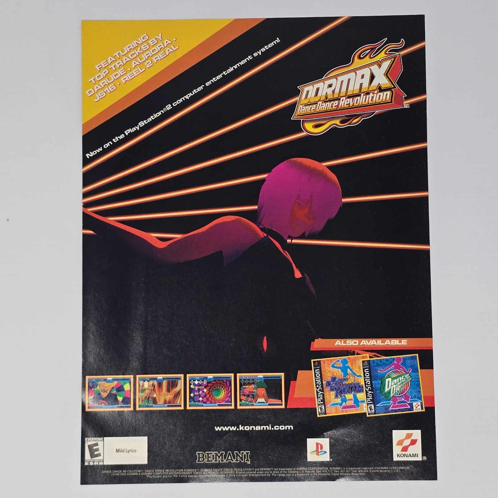 Dance Dance Revolution 6 The Mix DDRMAX PlayStation PS1 Aurora Print Ad/Poster