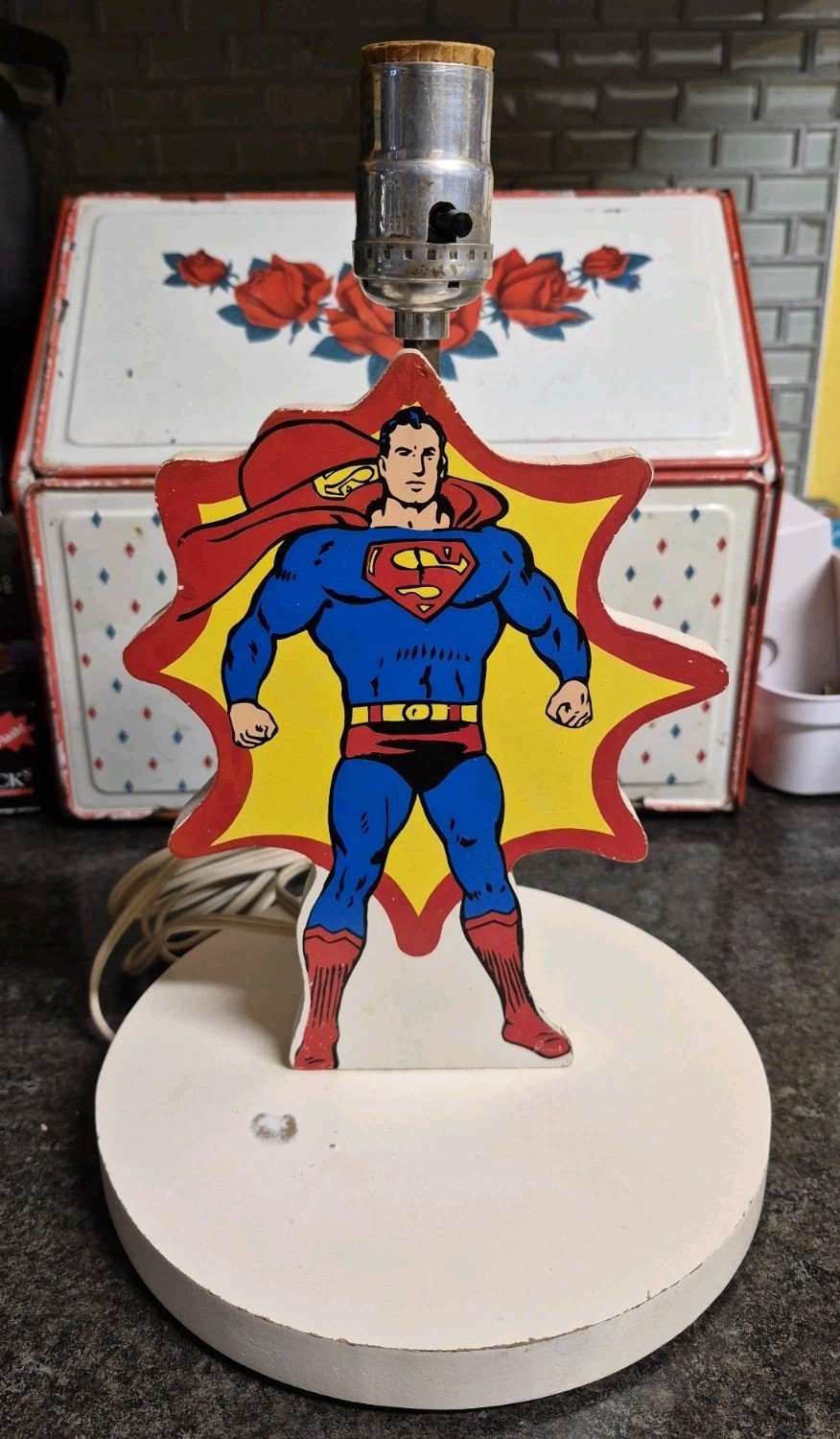 Scarce 1977 - 1978 Superman Lamp DC Comics Licensed TESTED WORKS NICE CONDITION 