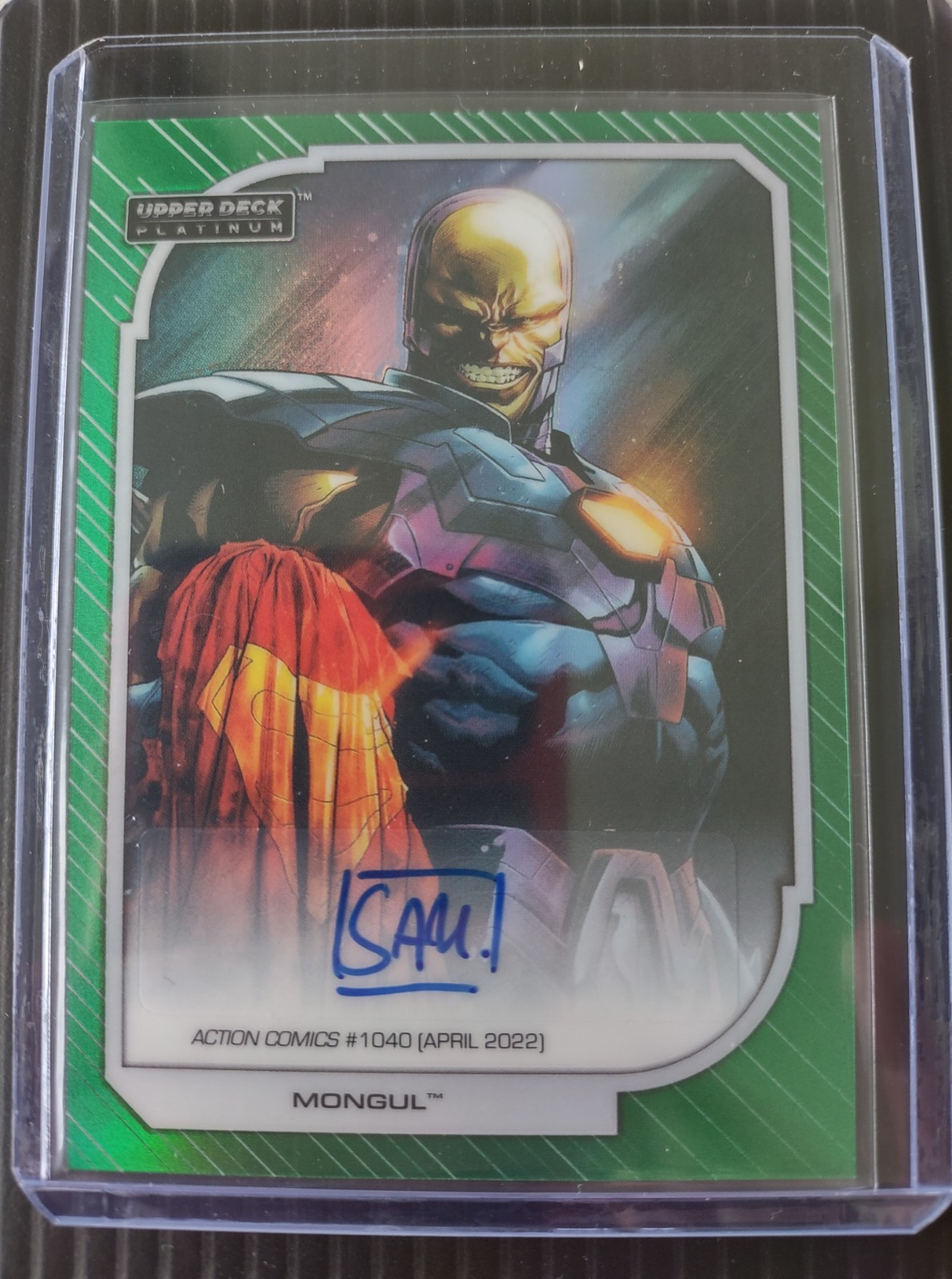 Upper Deck 2026 Platinum DC Mongul Creator Auto Green Rainbow #183 2/5