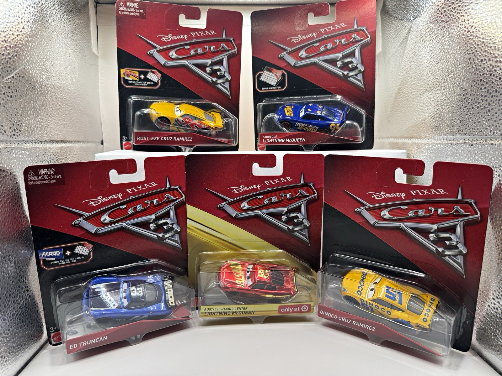 Mattel Disney Pixar Cars 3 Die-Cast Lot Ed Truncan Dinoco Cruz Ramirez McQueen