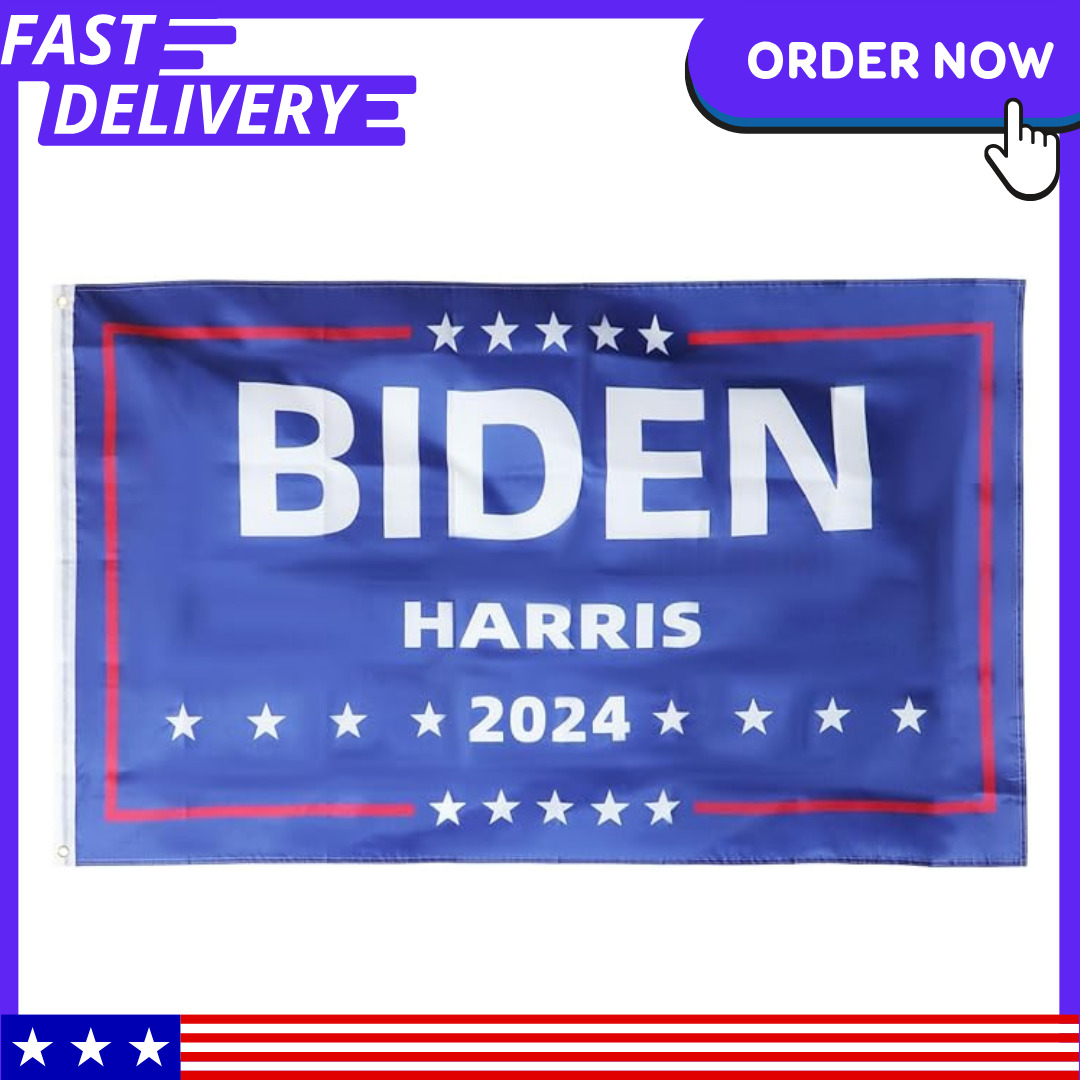 Joe Biden Kamala Harris Flag for 2024 President Election Campaign American Presi