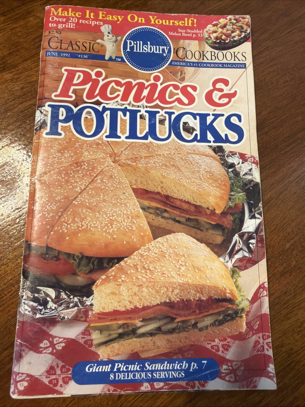 Vintage 1992  Pillsbury Classic Cookbook #136 Picnics & Potlucks Booklet Recipes