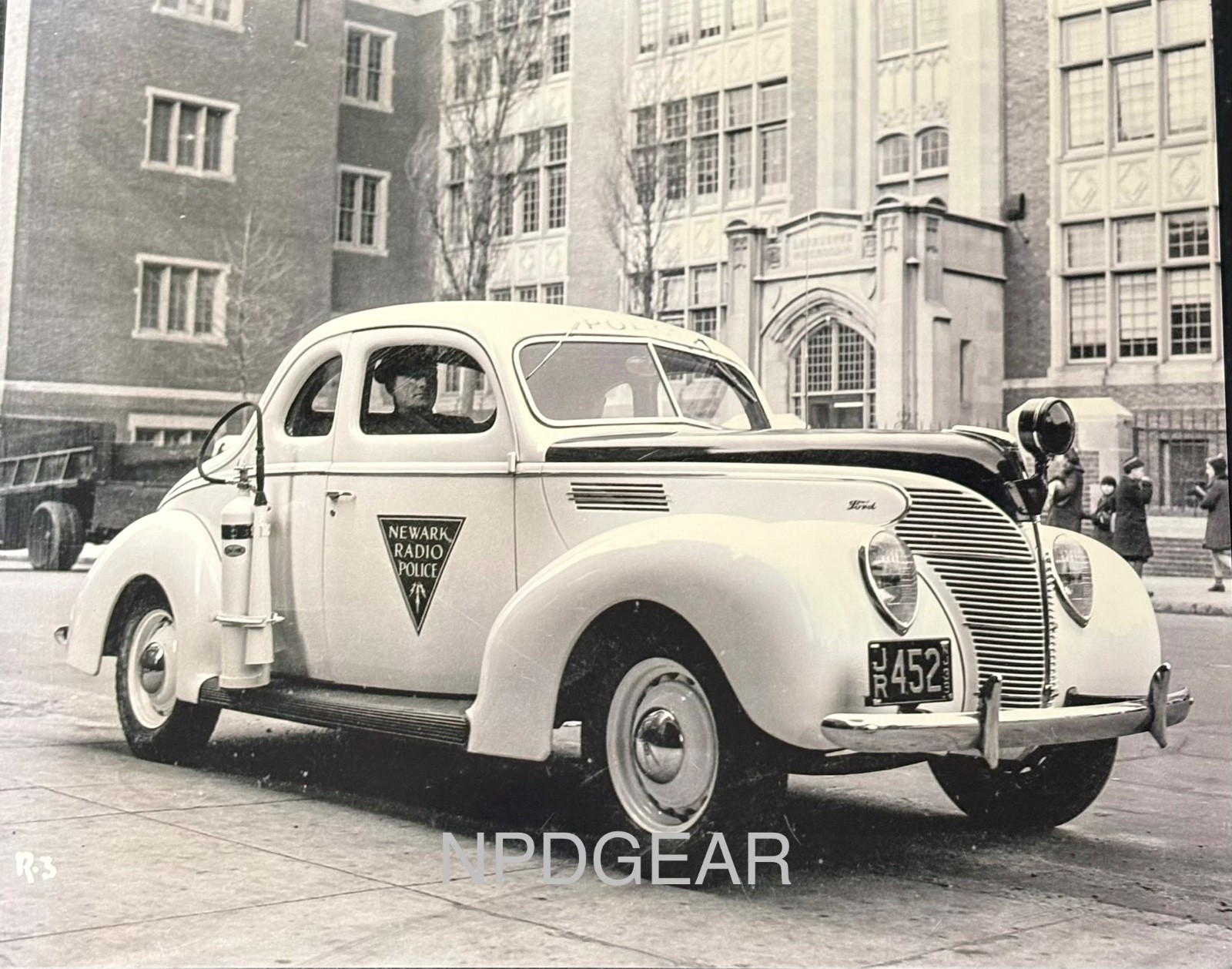 Newark NJ Police 1938 Photo of a Ford Standard Coupe Radio Car On Patrol Newark NJ Police 1938 Photo of a Ford Standard Coupe Radio Car On Patrol