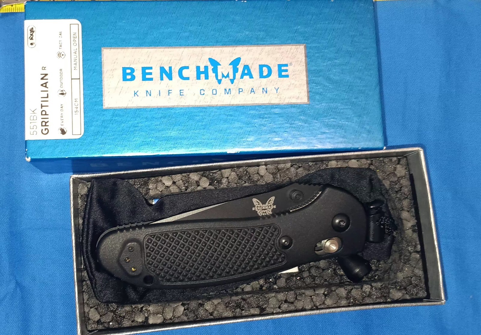 Benchmade 551BK 154cm 3.45 inch Griptilian Axis Knife New In Box 