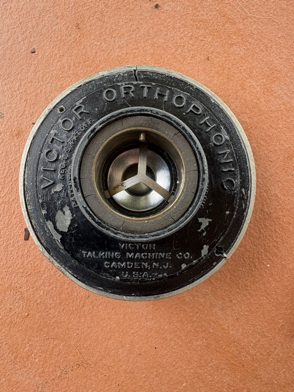 Victor Victrola Phonograph Orthophonic Chrome Reproducer Vintage