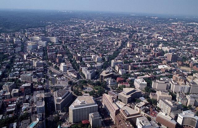 Photo:Aerial view of Dupont Circle in Washington, D.C.