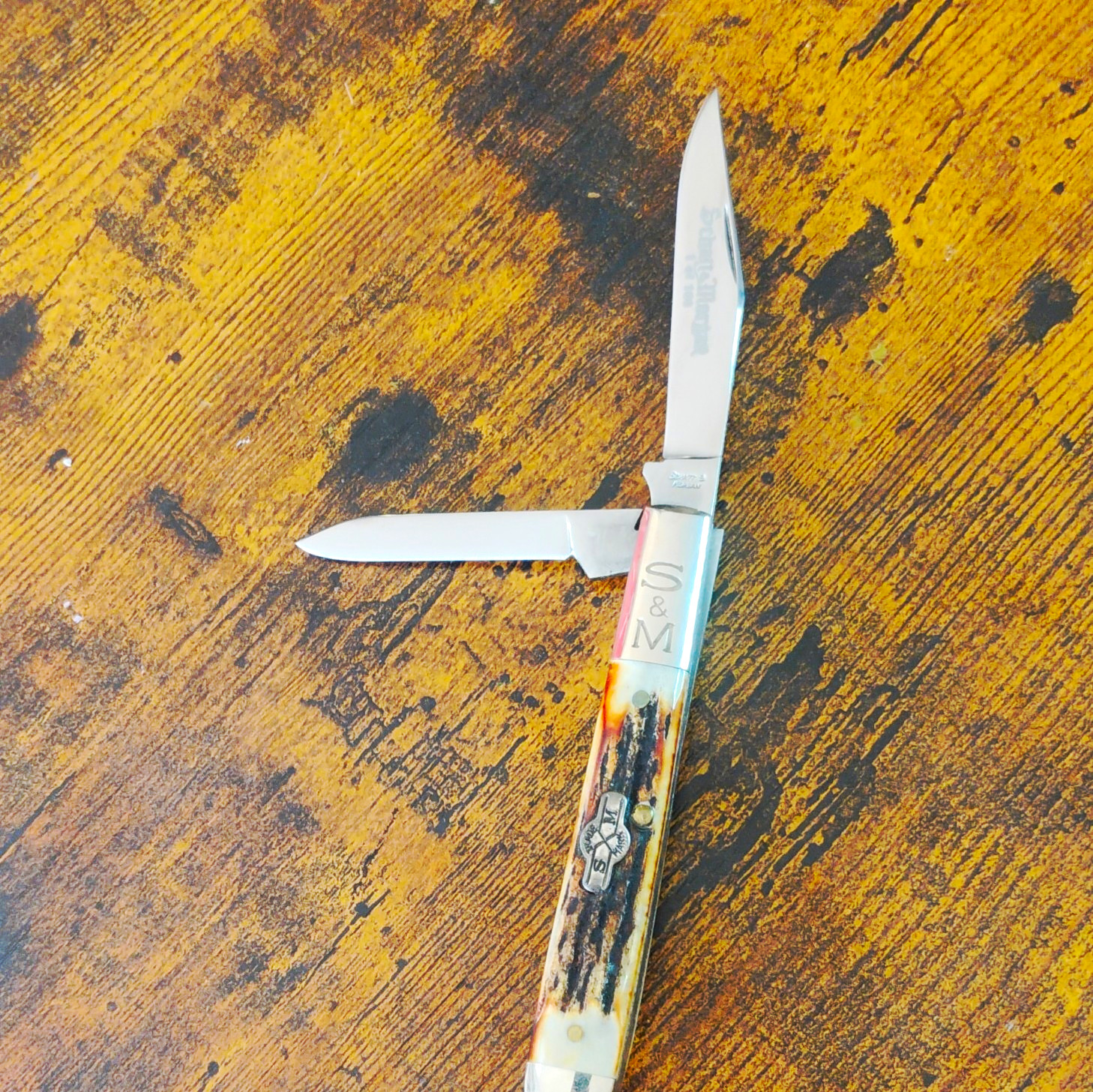 Schatt And Morgan Queen DFC Stag Executive Jack Pocket Knife One Of 100