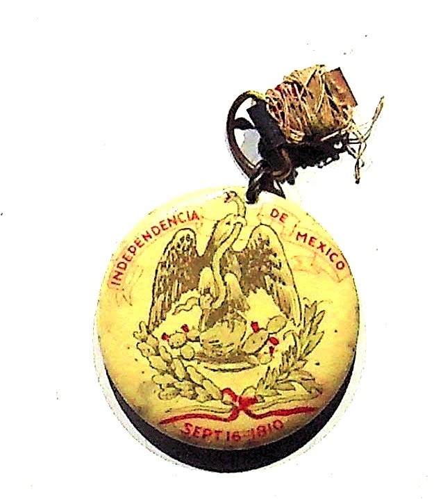 Vtg Mexican Independence 1910 Badge Eagle Los Angeles Hoefgee USA