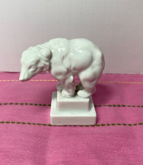 White Porcelain Bear H&C -1792 Schlaggenwald Bohemia very good condition