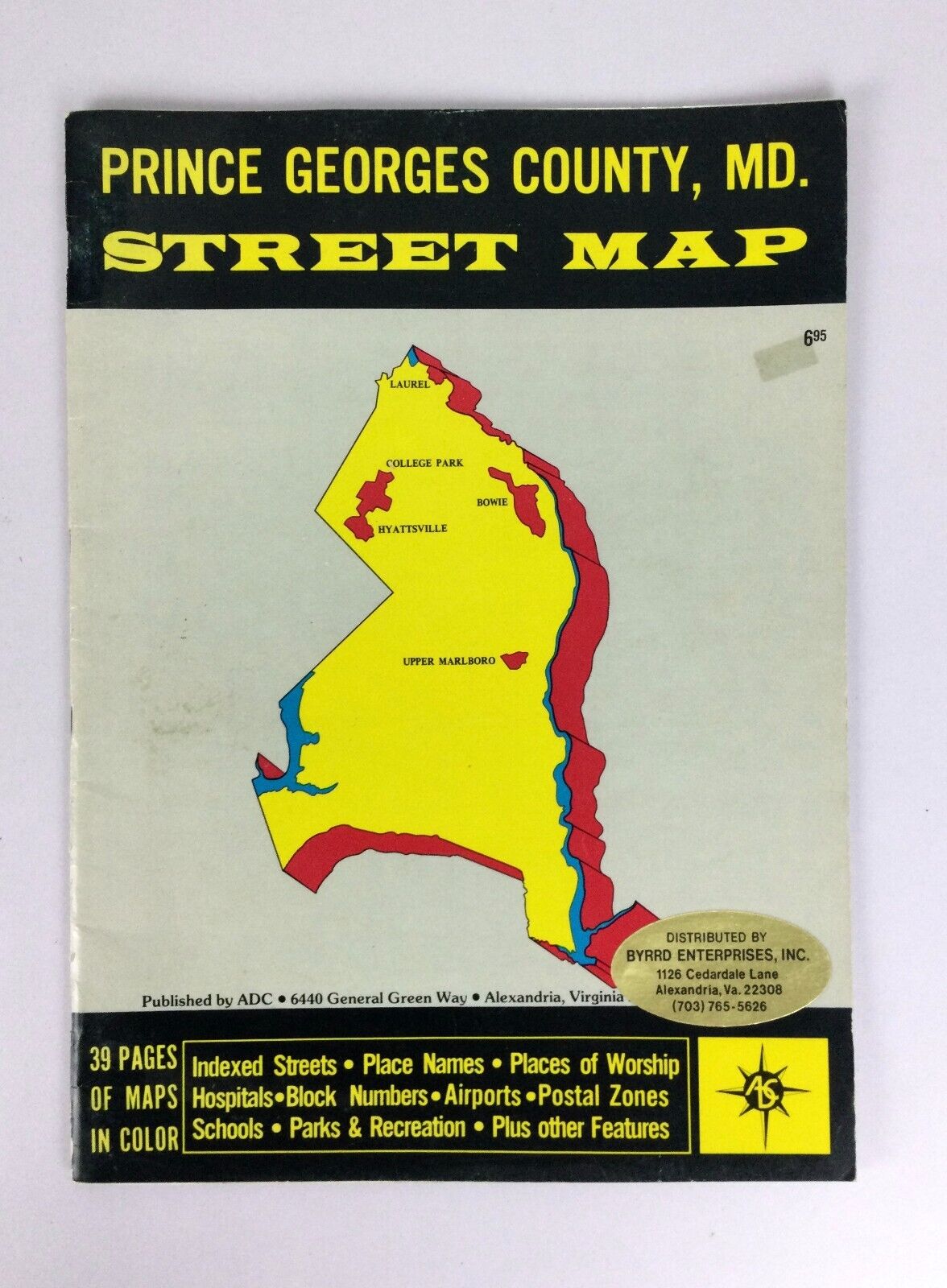 Prince George\'s Co County MD Street Map Atlas Book ADC Maryland  Vtg 1986
