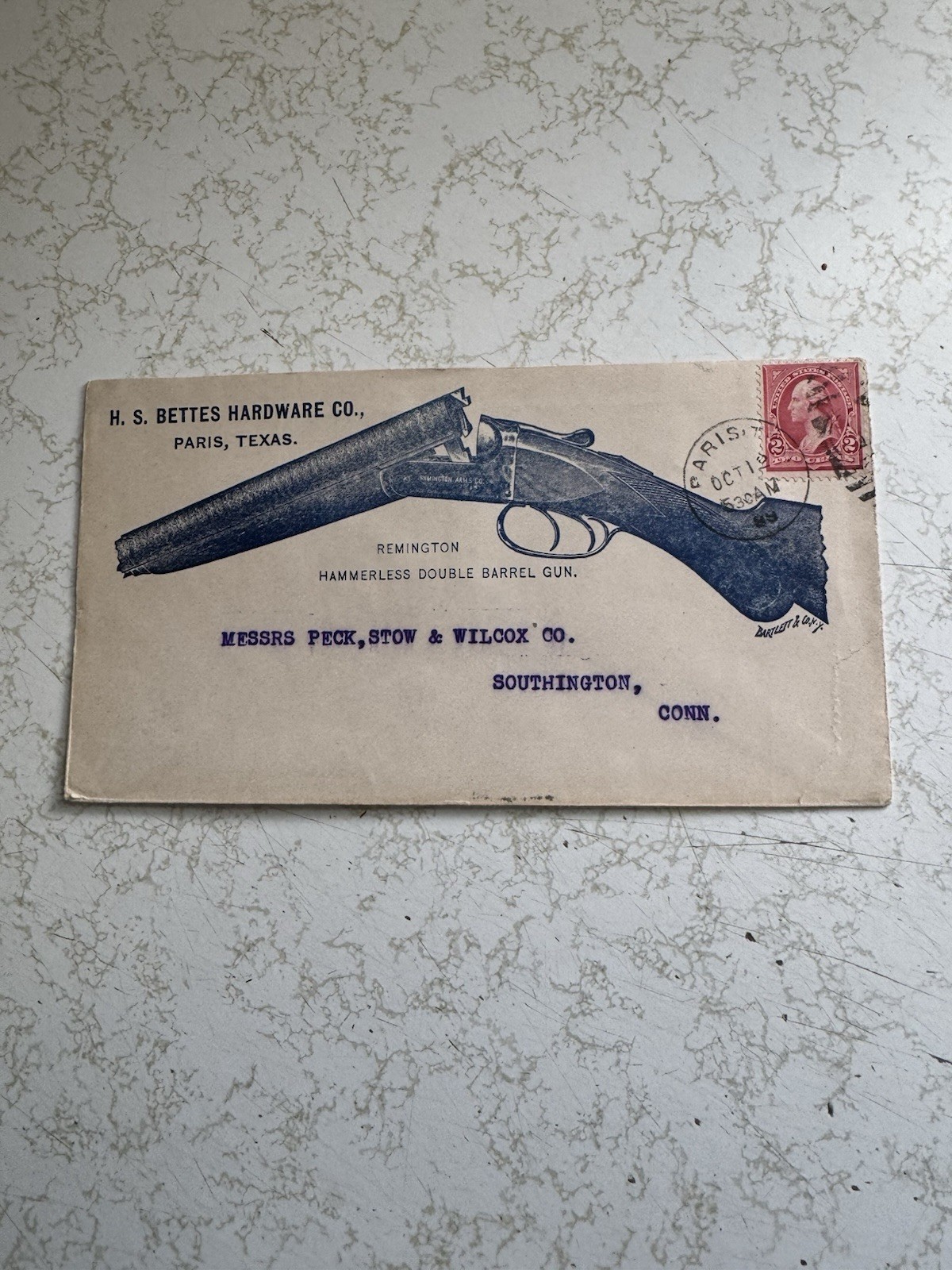 Antique H. S. Bettes Hardware Company Paris Texas Advertising Envelope Ephemera Antique H. S. Bettes Hardware Company Paris Texas Advertising Envelope Ephemera