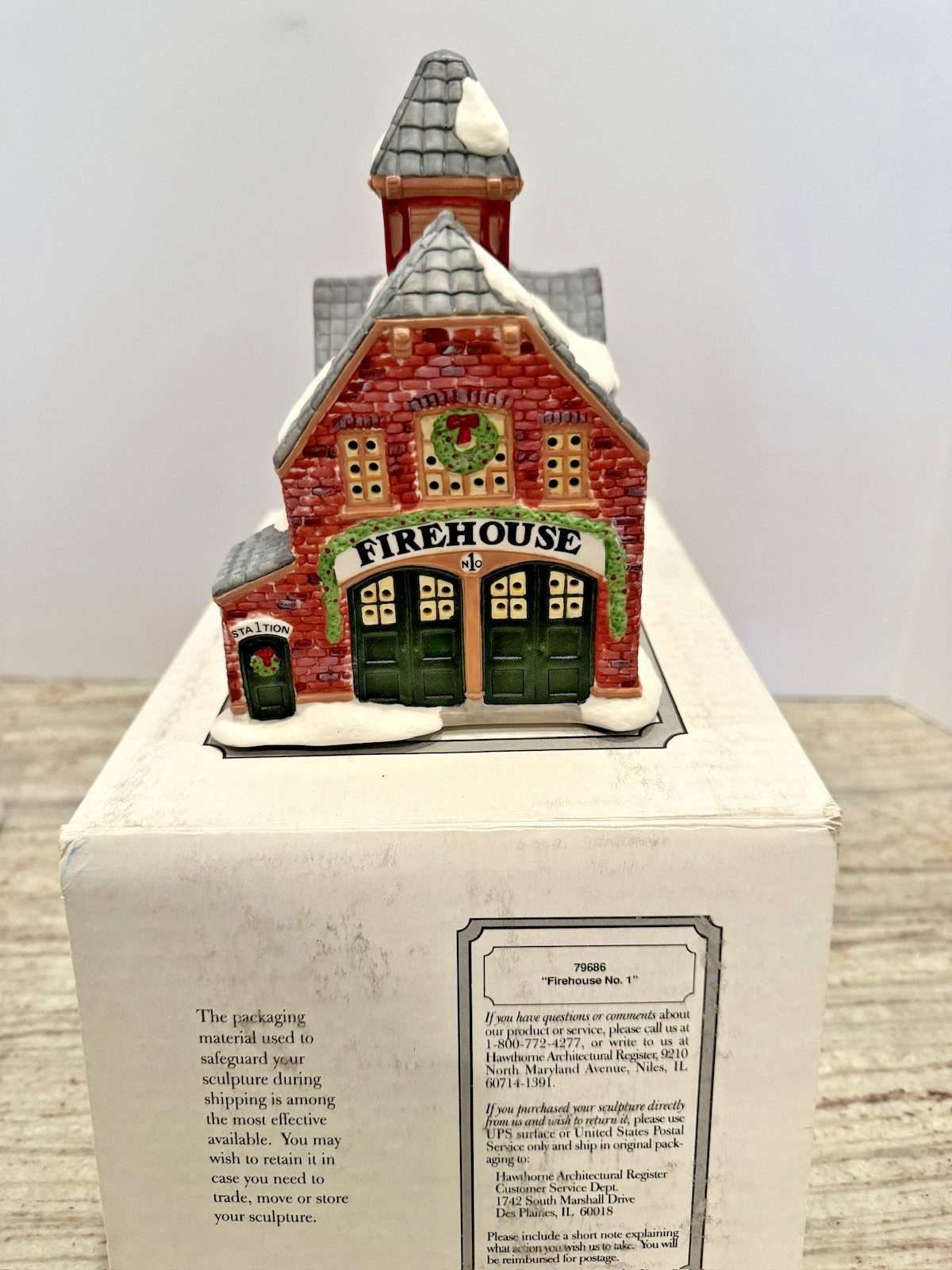 Hawthorne Porchlight Collection Firehouse No. 1, 79686 Thomas Kinkade - Lighted Hawthorne Porchlight Collection Firehouse No. 1, 79686 Thomas Kinkade - Lighted