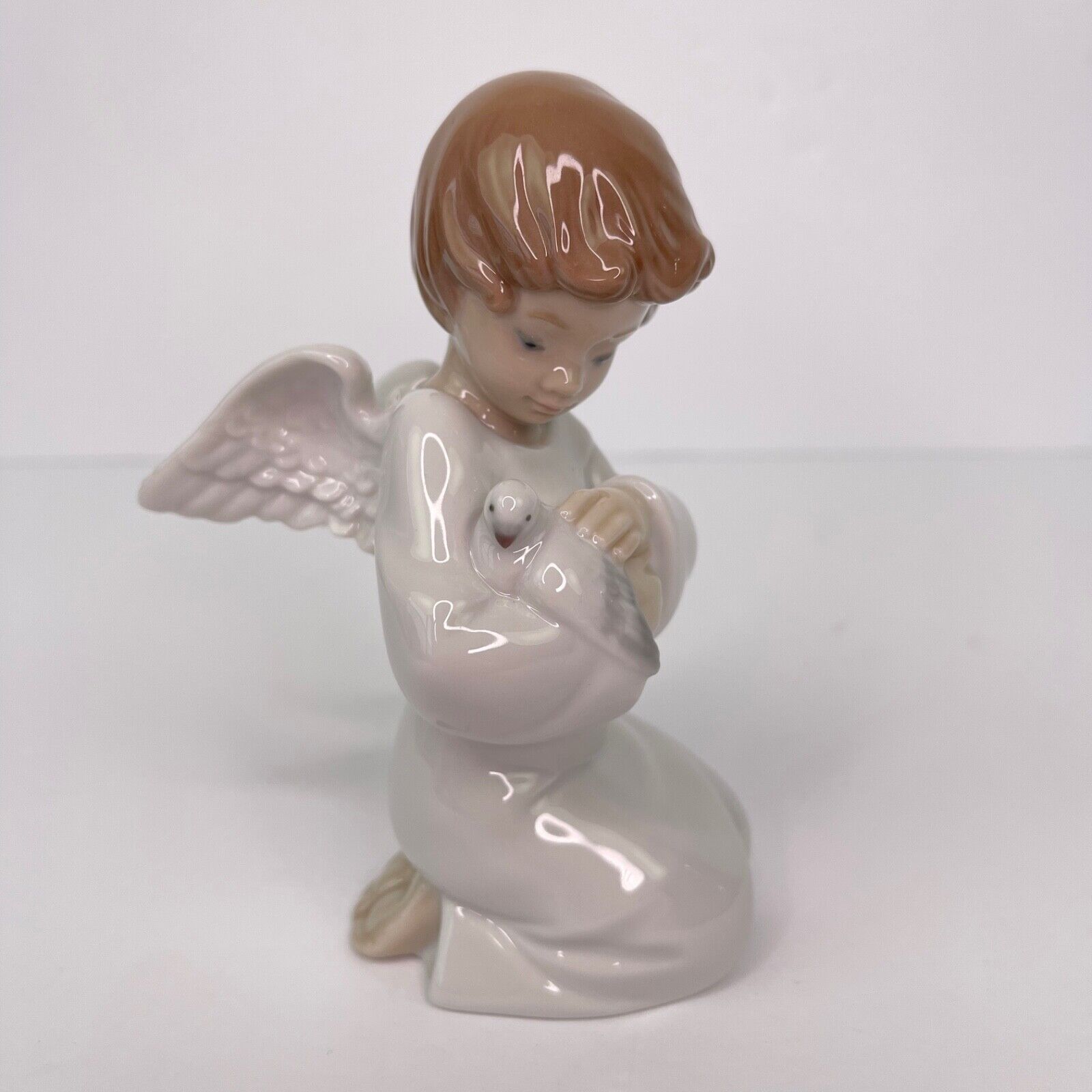 Lladro Utopia Loving Protection Figurine #8245 Angel with Dove No Box