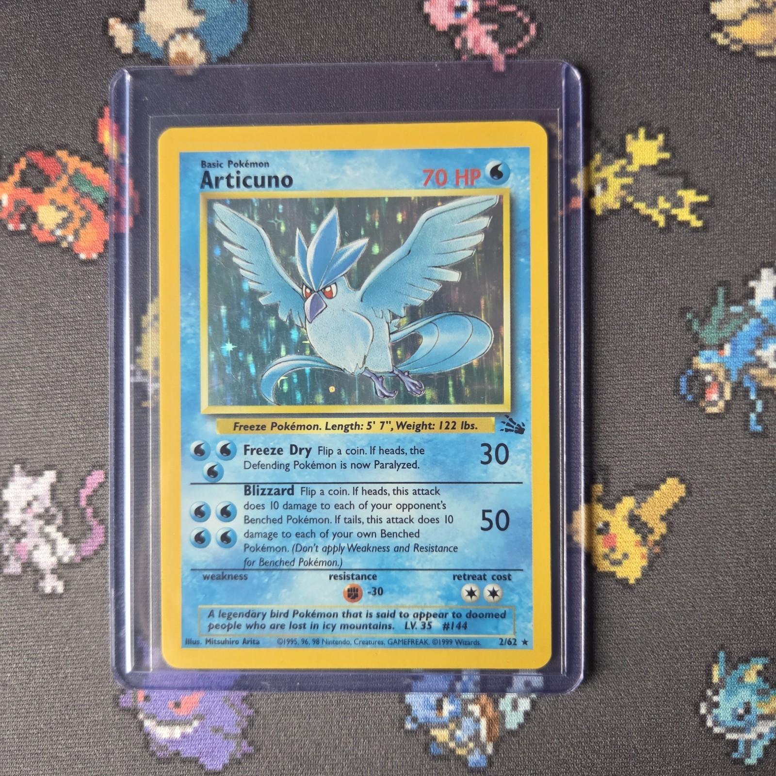Articuno 2/62 Fossil Holo Rare Pokemon Card WOTC Vintage 1999
