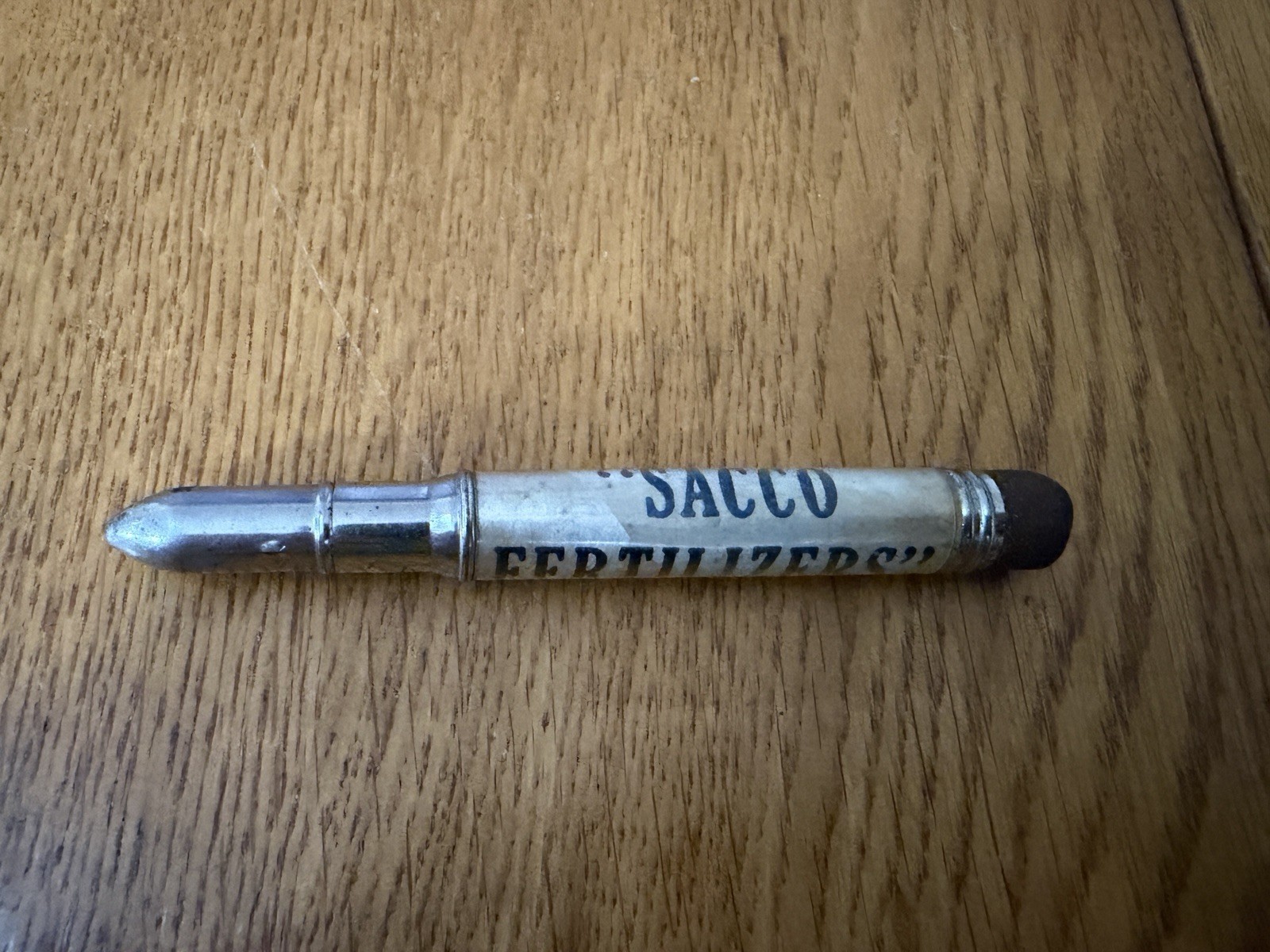 VINTAGE SACCO FERTILIZERS ADVERTISING BULLET PENCIL