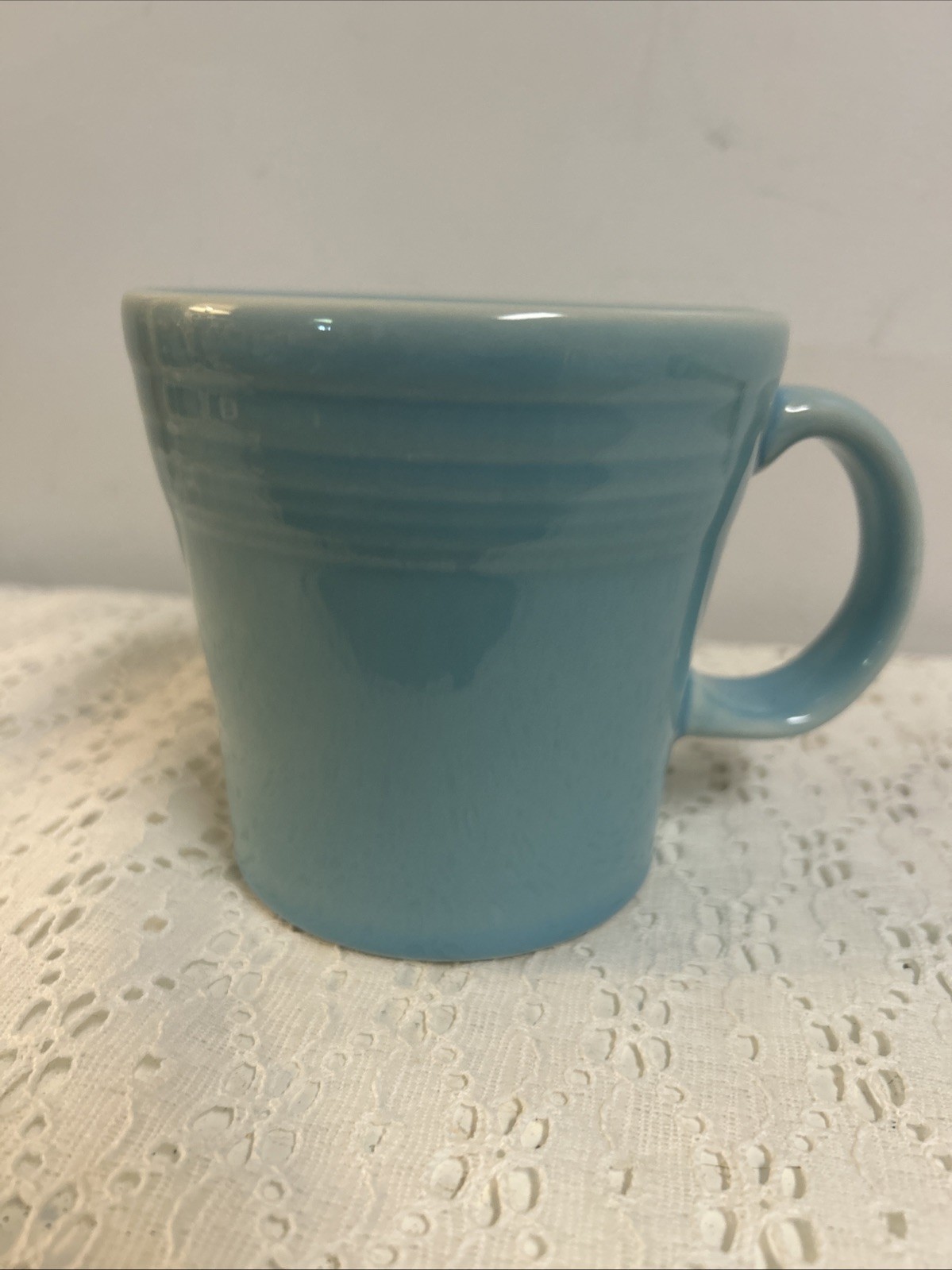 Fiesta Ware Home Laughlin Tapered Mug 15 Oz Teal Turquoise Sky Blue USA