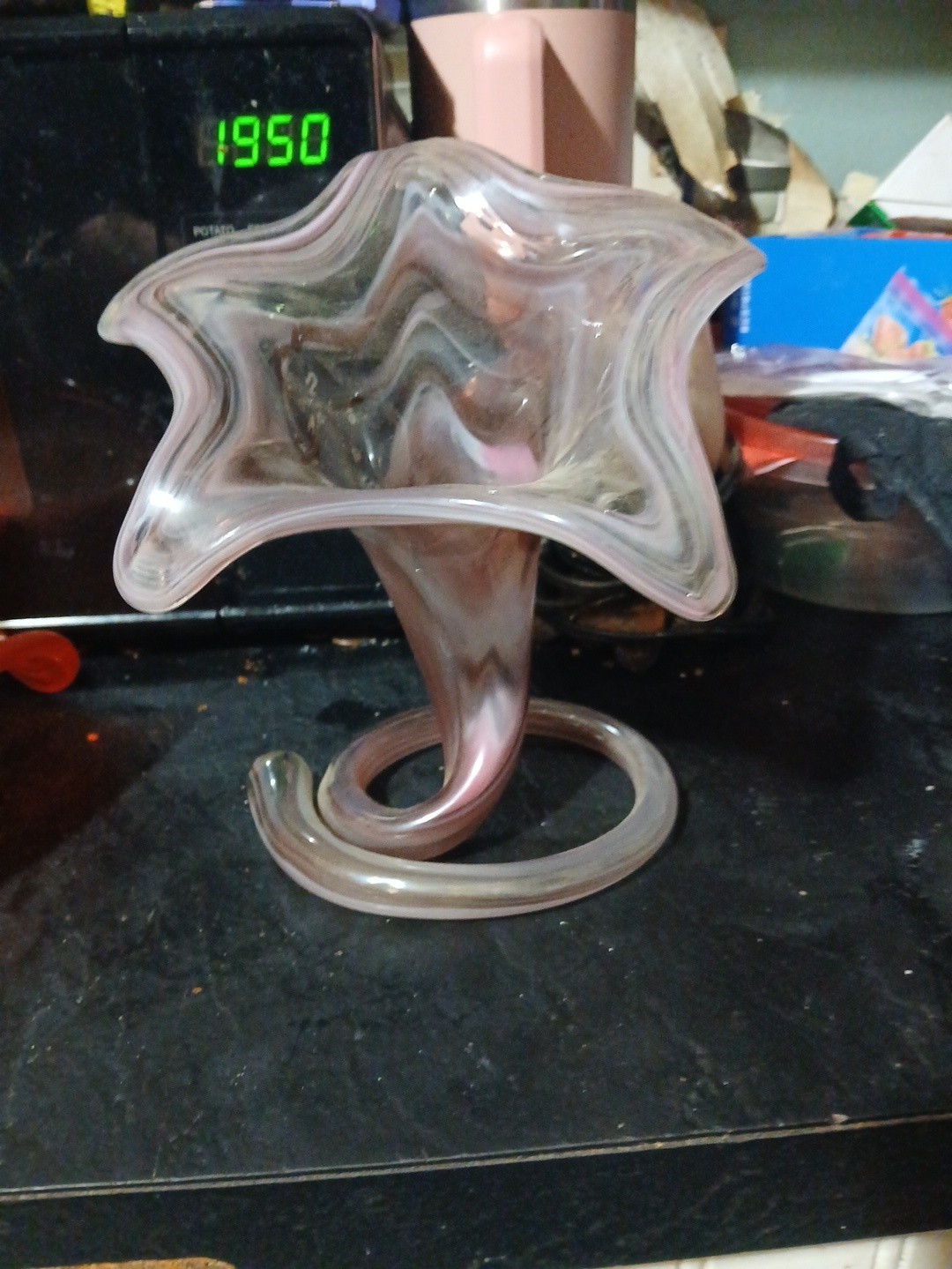 Vintage glass Star vase