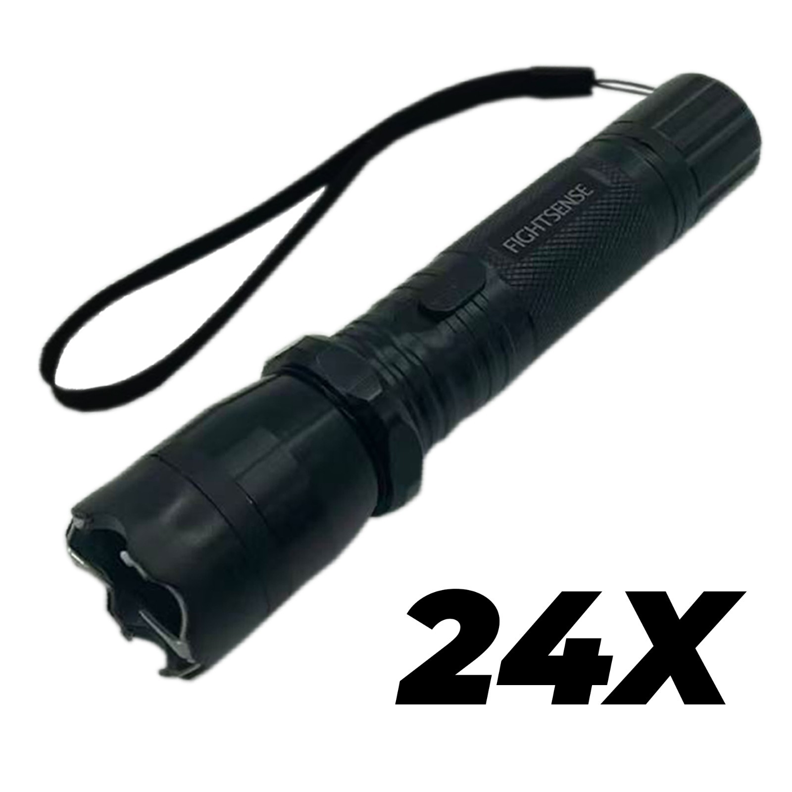 FIGHTSENSE (24PC) High-Power Aluminum LED Flashlight, 3-Mode Bright Light