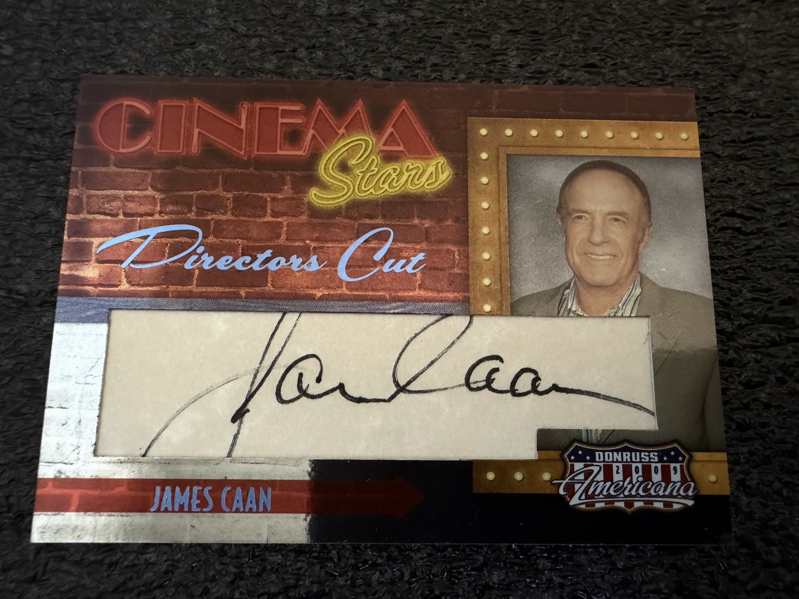 2009 Donruss Americana #1 James Caan Cinema Stars Directors Cut Auto Card #/10