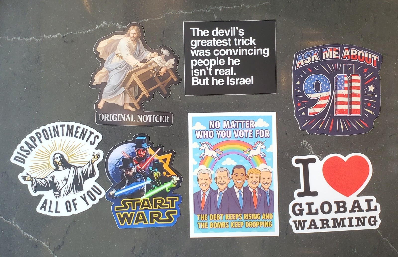 ANTI-WAR STICKERS(7)Jesus Christ 9/11 Military Industrial Complex Epstein PSYOP ANTI-WAR STICKERS(7)Jesus Christ 9/11 Military Industrial Complex Epstein PSYOP