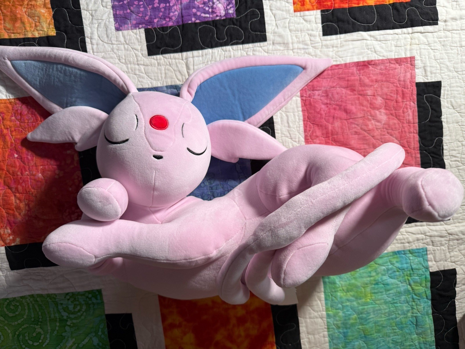 2026 Jazwares Pokémon 18 in Sleeping Espeon Pokemon Plush Rare HTF Game freak