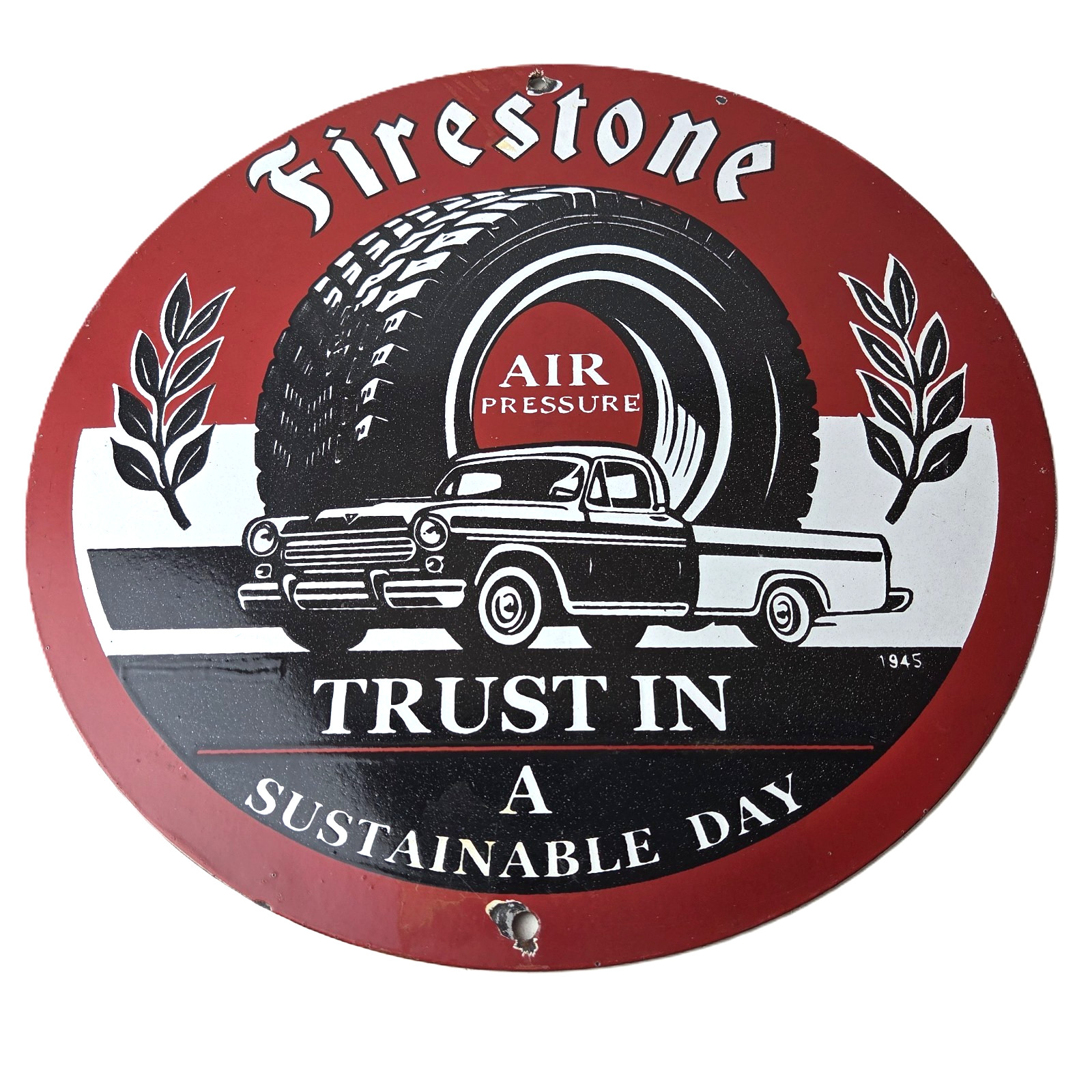 Vintage Firestone Porcelain Sign 12