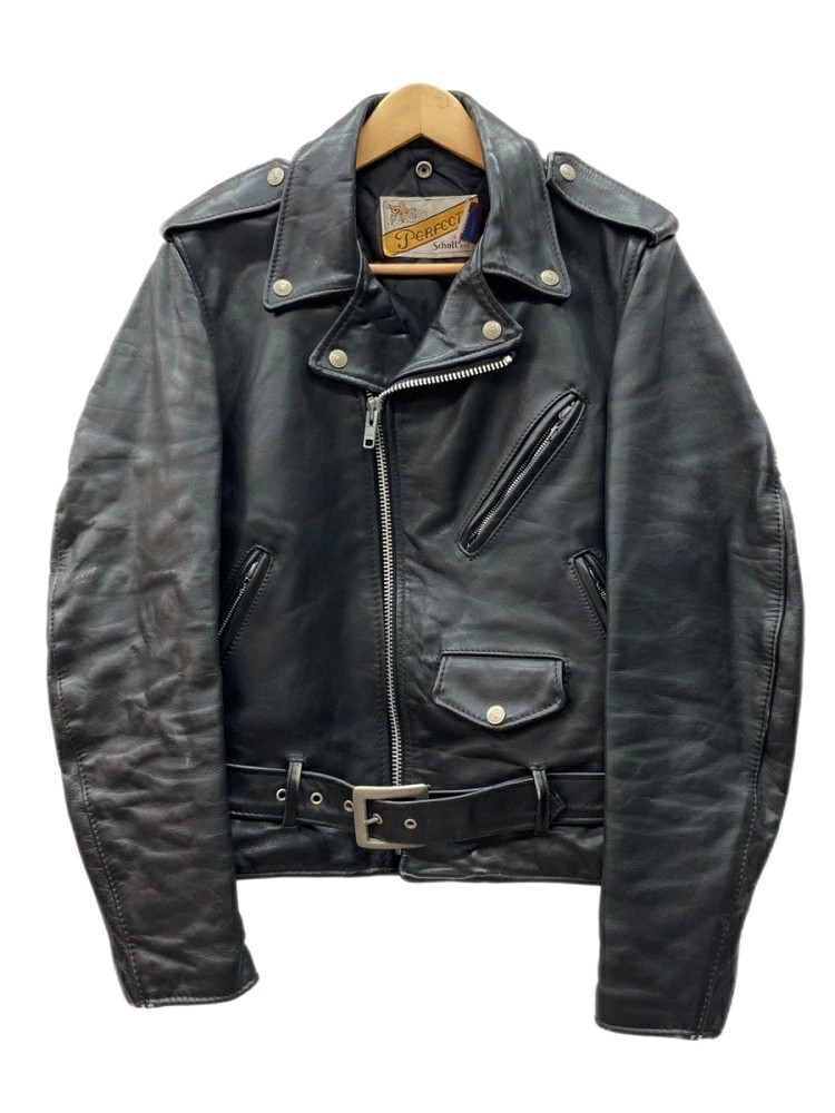 Used Shot Schott Perfecto Double Riders Jacket Rider Zip Up Biker Leather Jeans