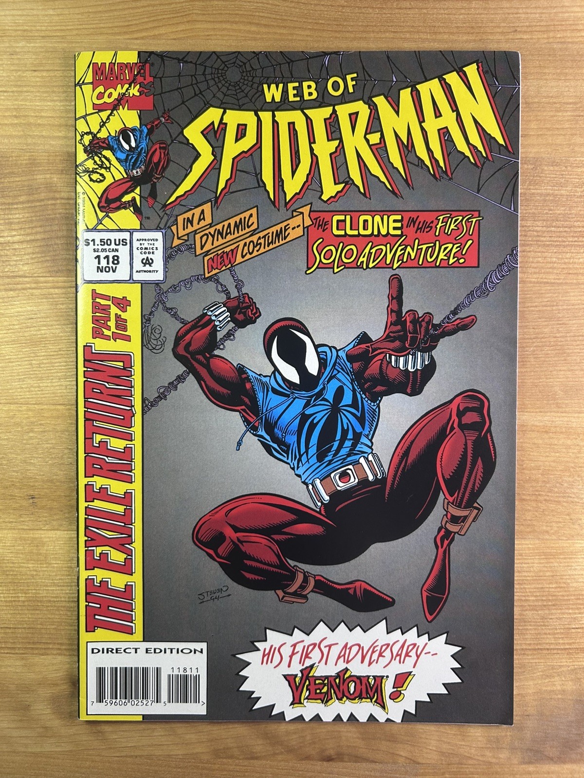 Web of Spider-Man #118 1994 VF+ Marvel 1st App Scarlet Spider Butler