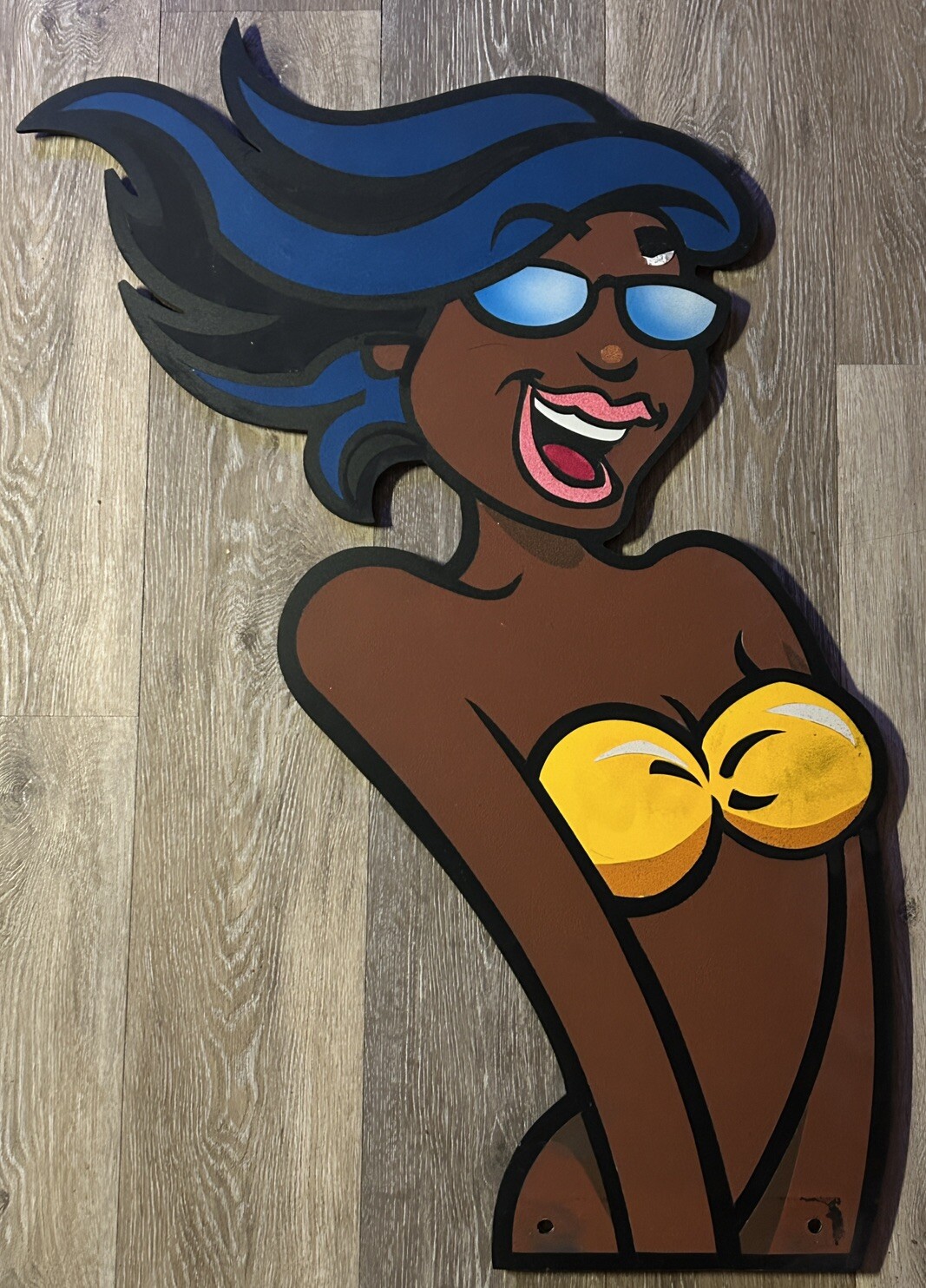 80’s-90’s Hershey Park Rollercoaster Ride Cartoon Sign ~ Rare Original 33”x20”