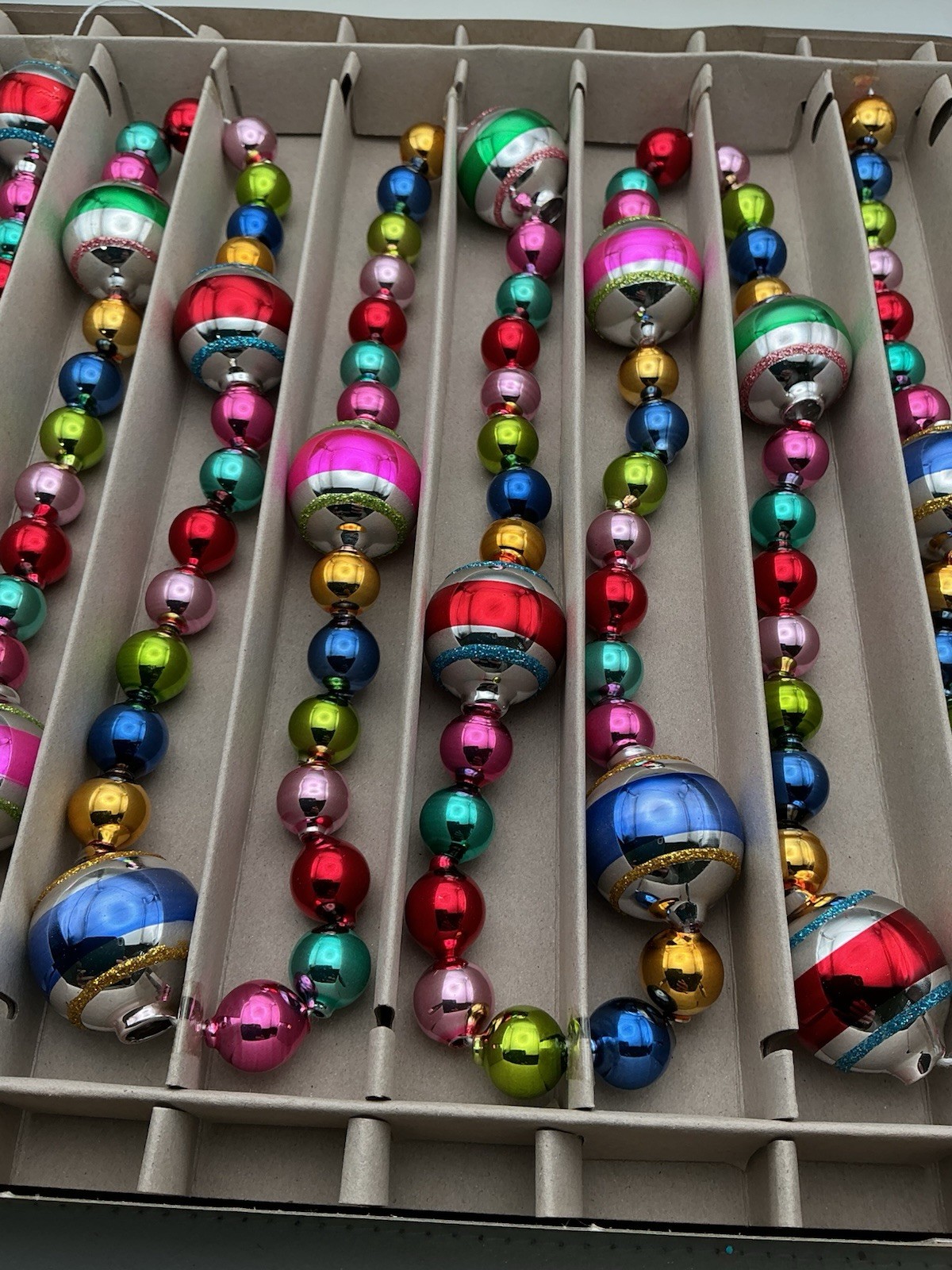 Christopher Radko Shiny Brite Christmas Ornament Garland 7 ft