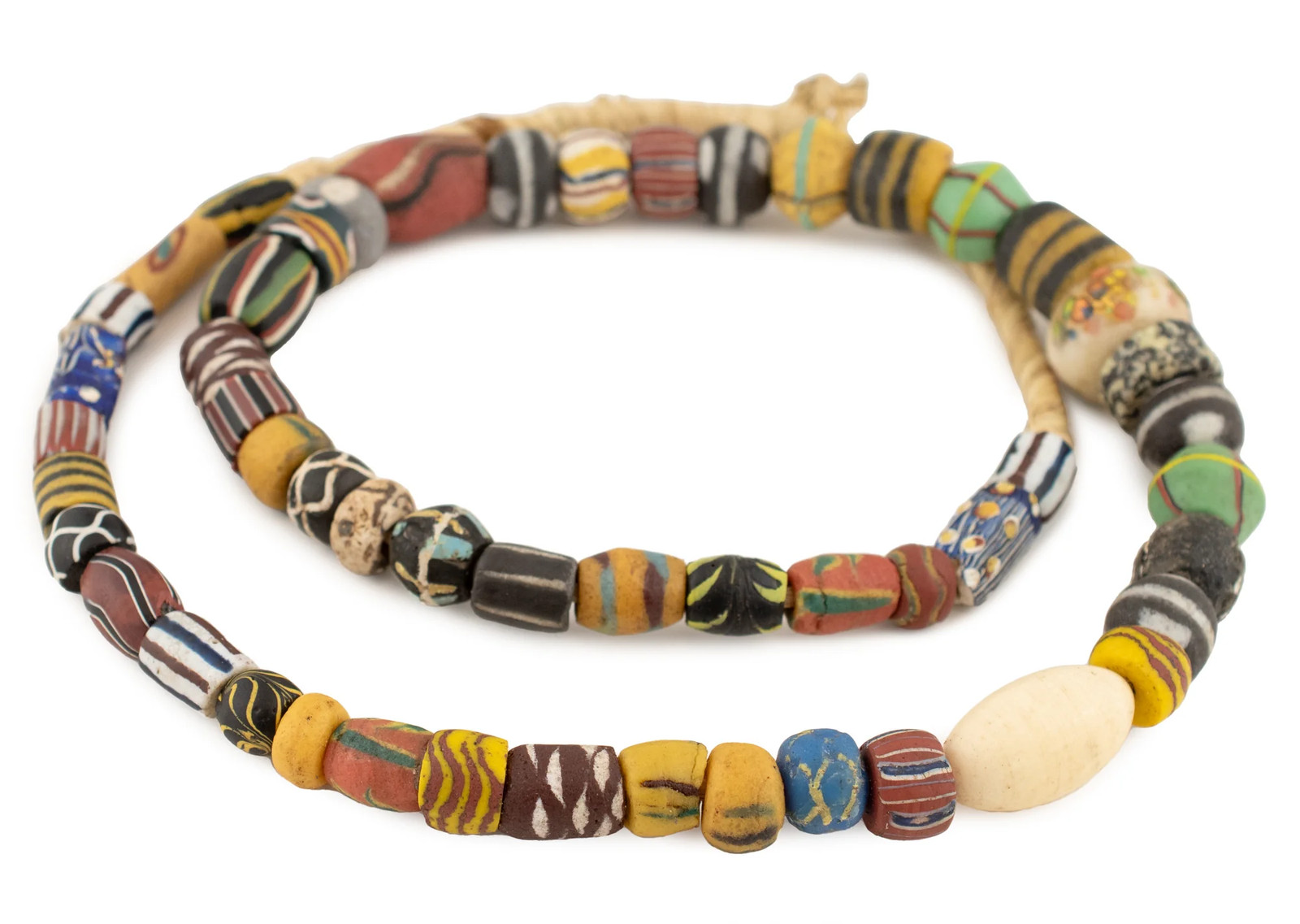 Premium Antique Venetian Mixed Trade Beads #17101 21mm Ghana African Multicolor