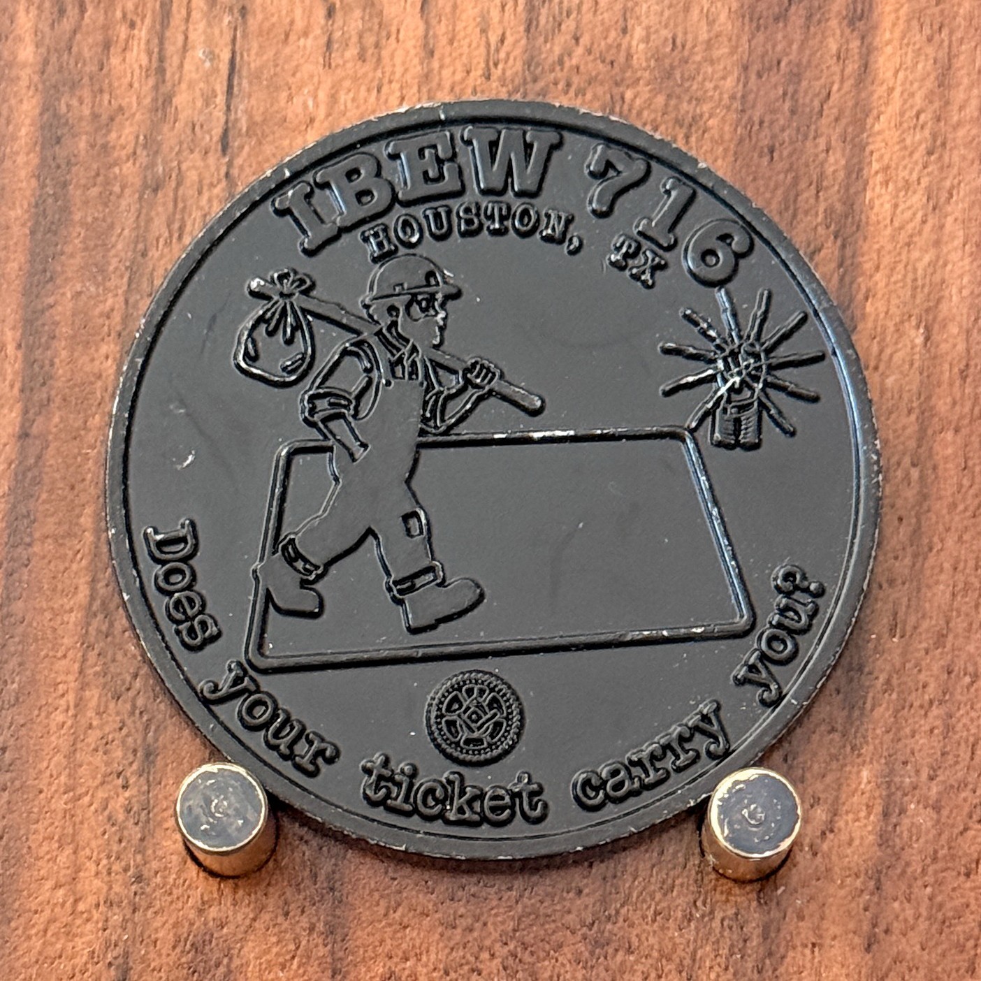 IBEW Local 716 Houston TX Double Sided Challenge Coin  M#36