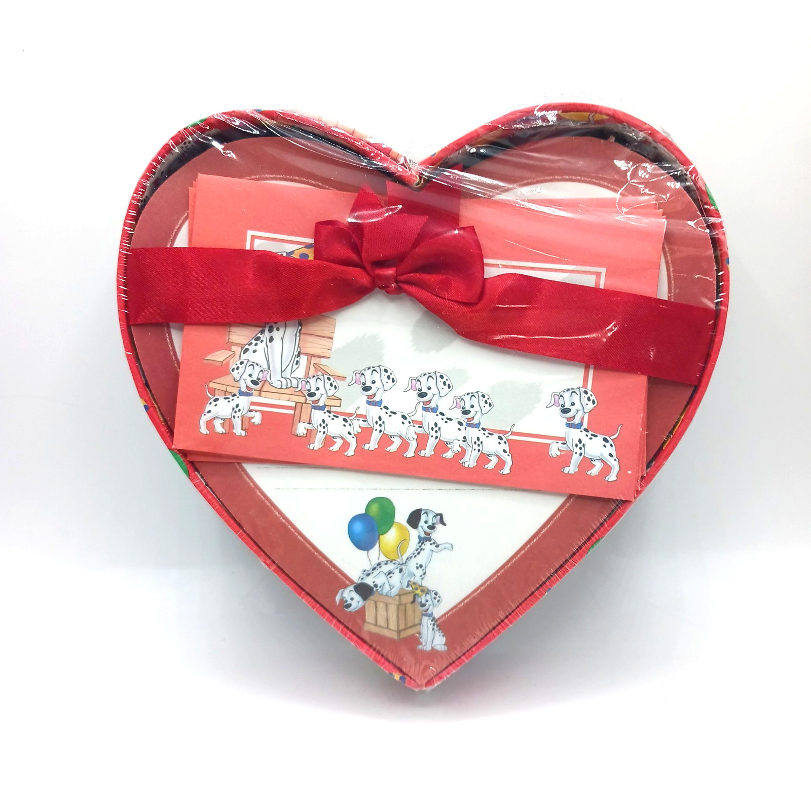 Vintage Cresta Stationary Dalmation Party Paper & Envelopes  In Heart Box Unused