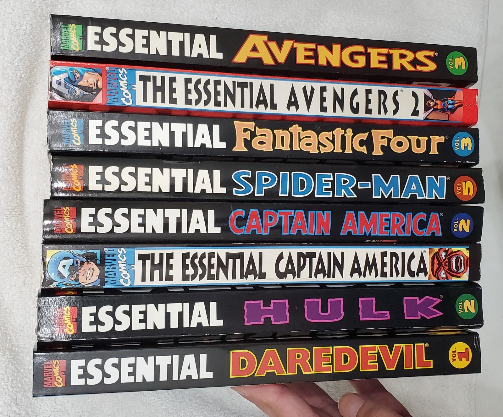 Marvel Essentials Spiderman Capt America Hulk Fantastic 4 Daredevil Avengers