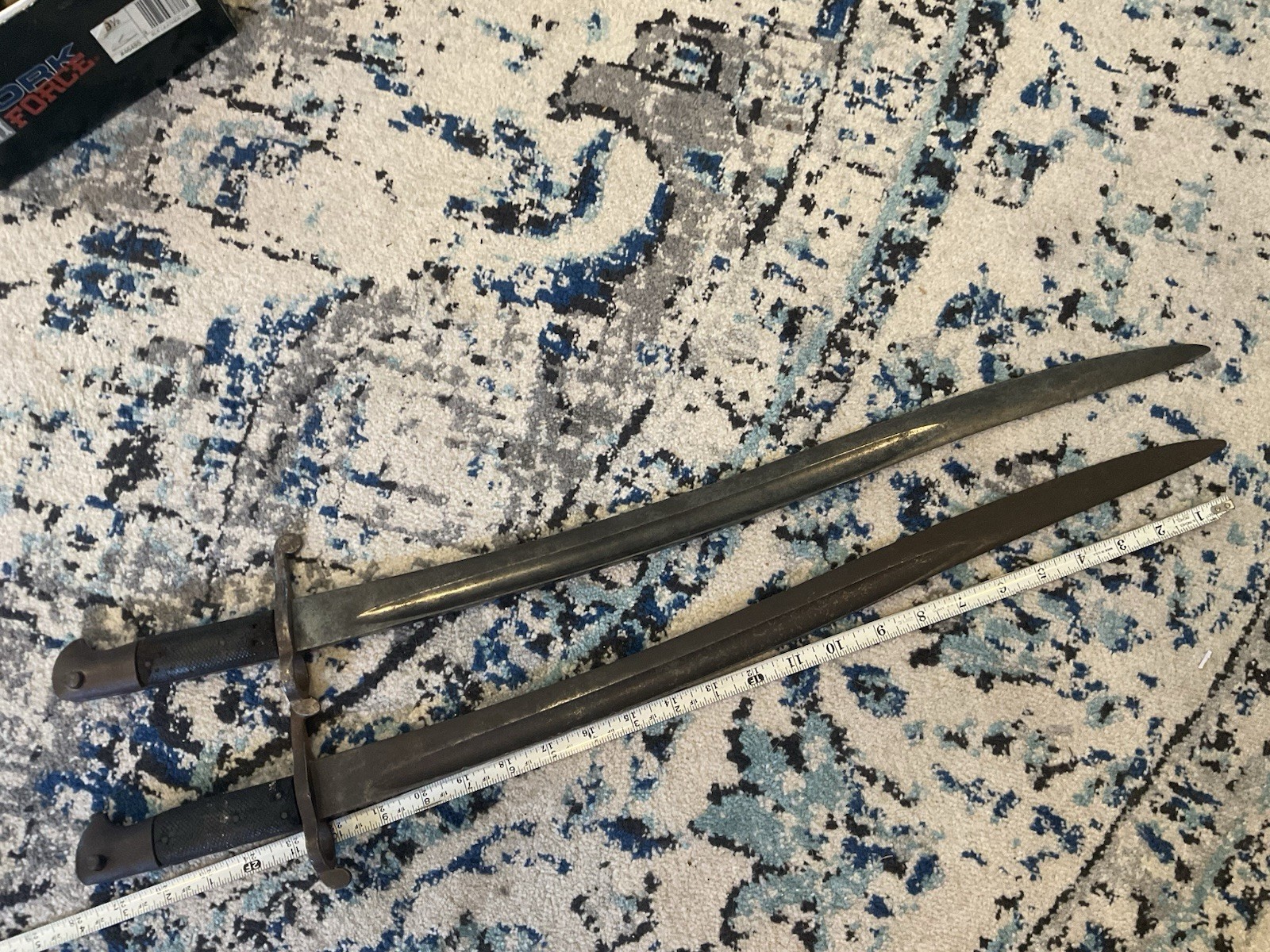 ORIGINAL PAIR 1800S LONG SWORD MILITARY BAYONETS
