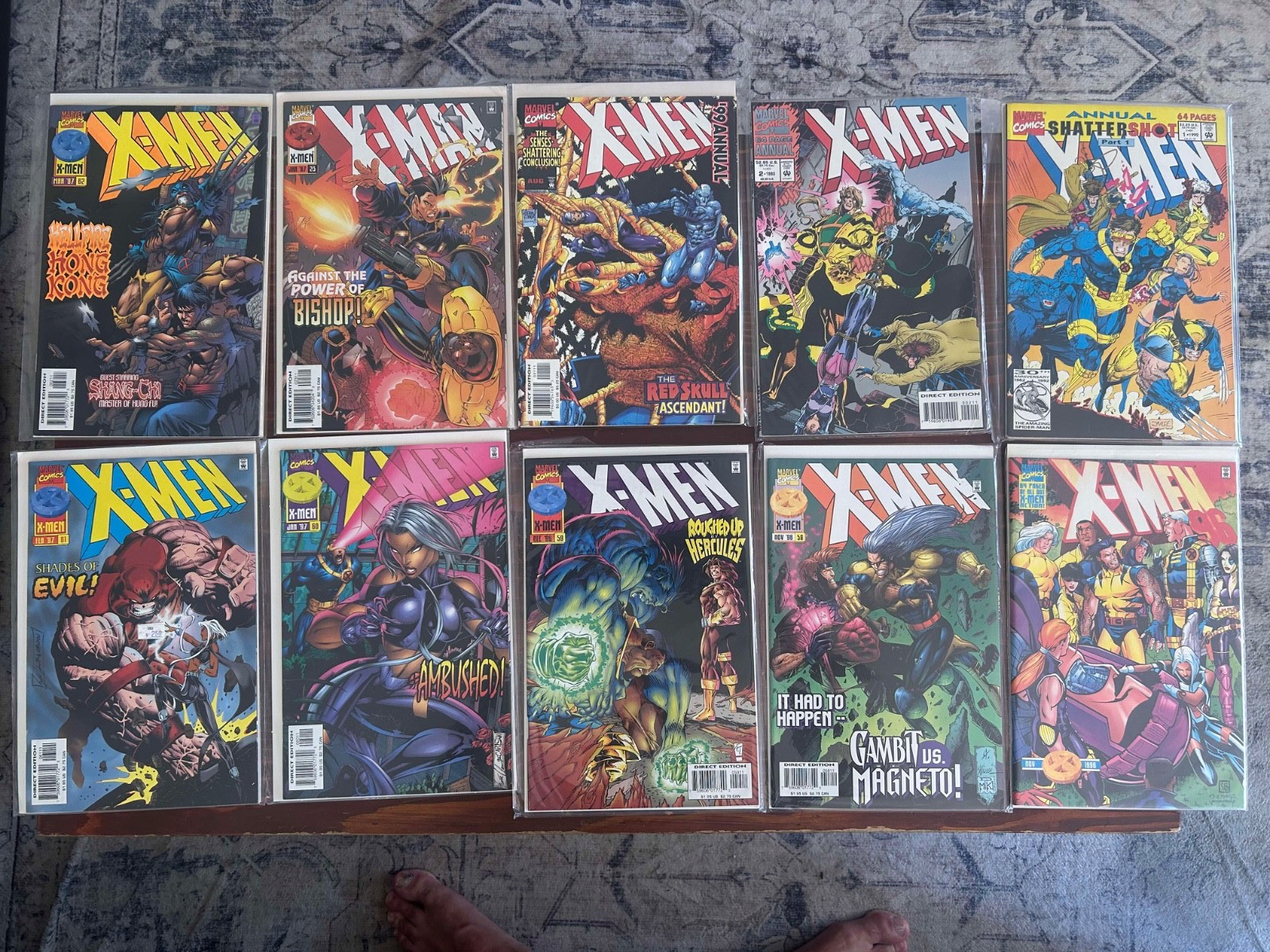 Huge X-Men (1991) Comic Lot: 45 books including Annual 1 & 2 - see list + photos
