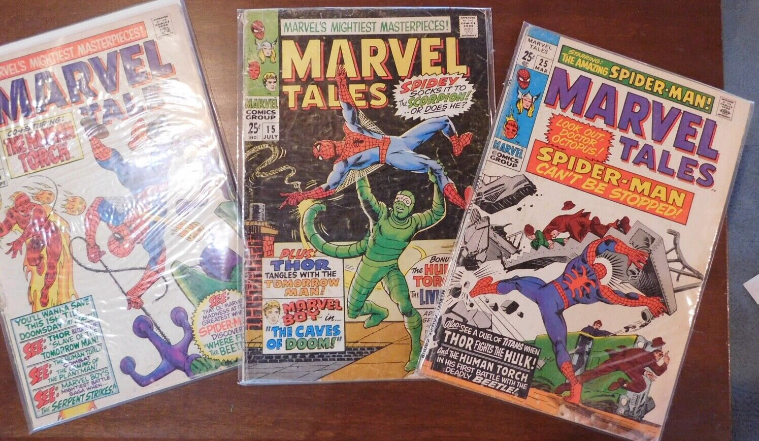 Marvel Tales (Marvel, 1966) 3 issue LOT  # 15, 16, & 25 Spider-Man 1967 1968 - G