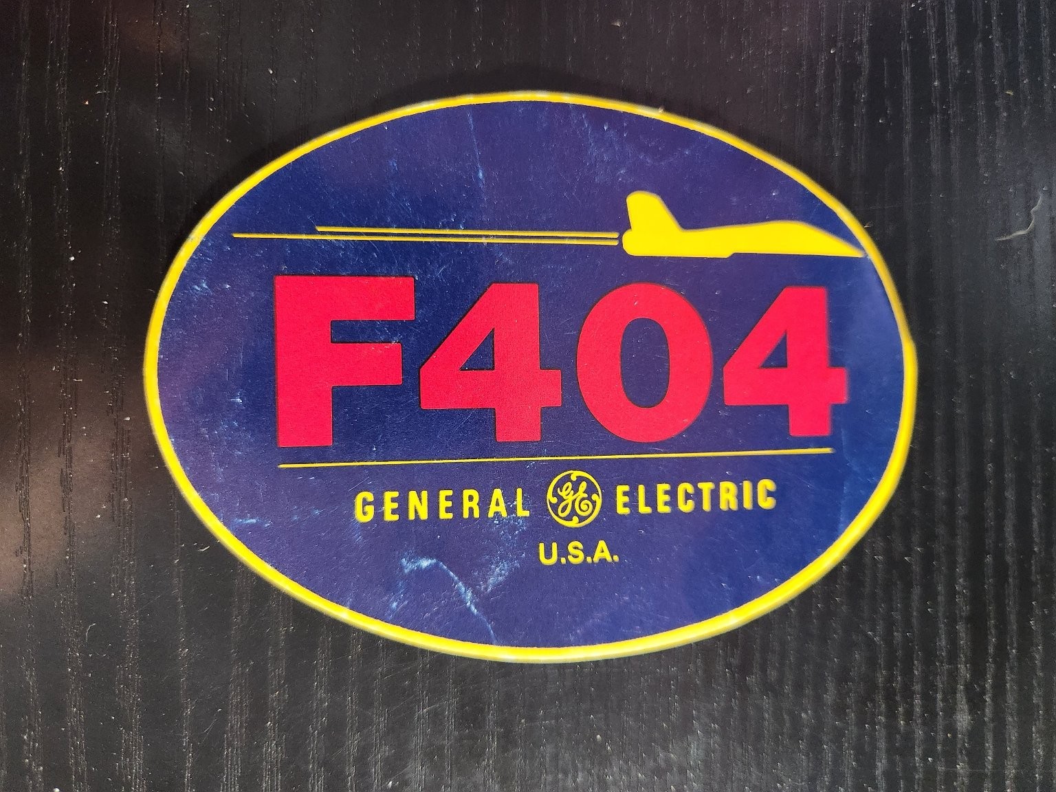 General Electric F404 Jet Engine Decal GE Aviation Sticker Blue Red USA