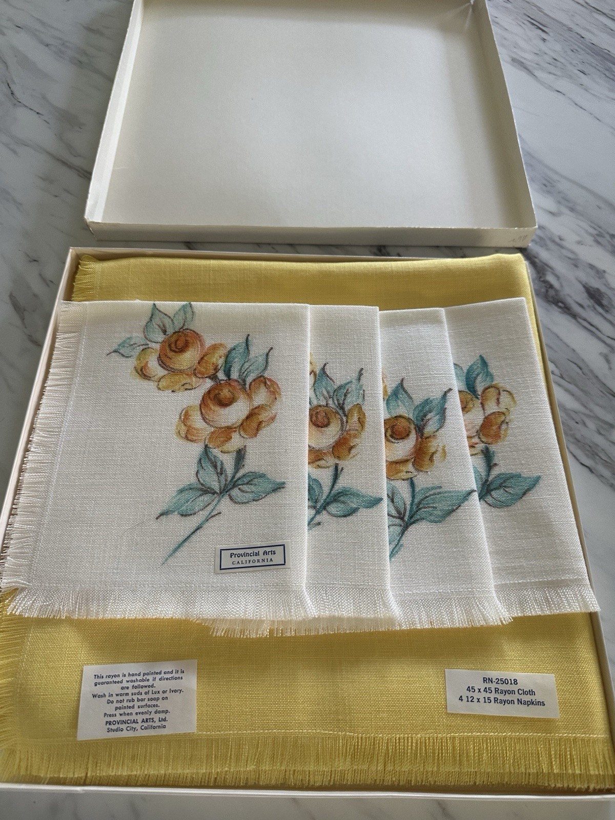 Provincial Arts California Vintage Luncheon Set Pristine With Original Box NWT