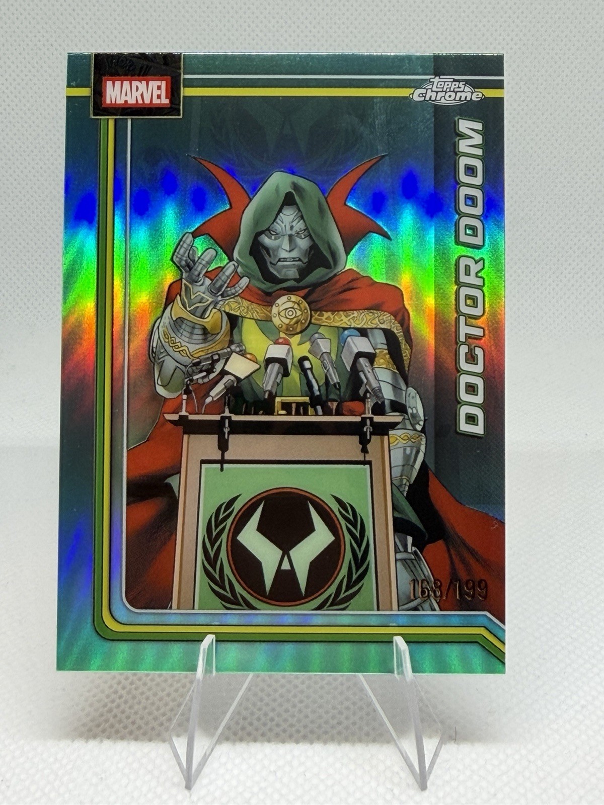Topps Marvel Chrome 2026 Dr Doom Aqua /199 Doomsday